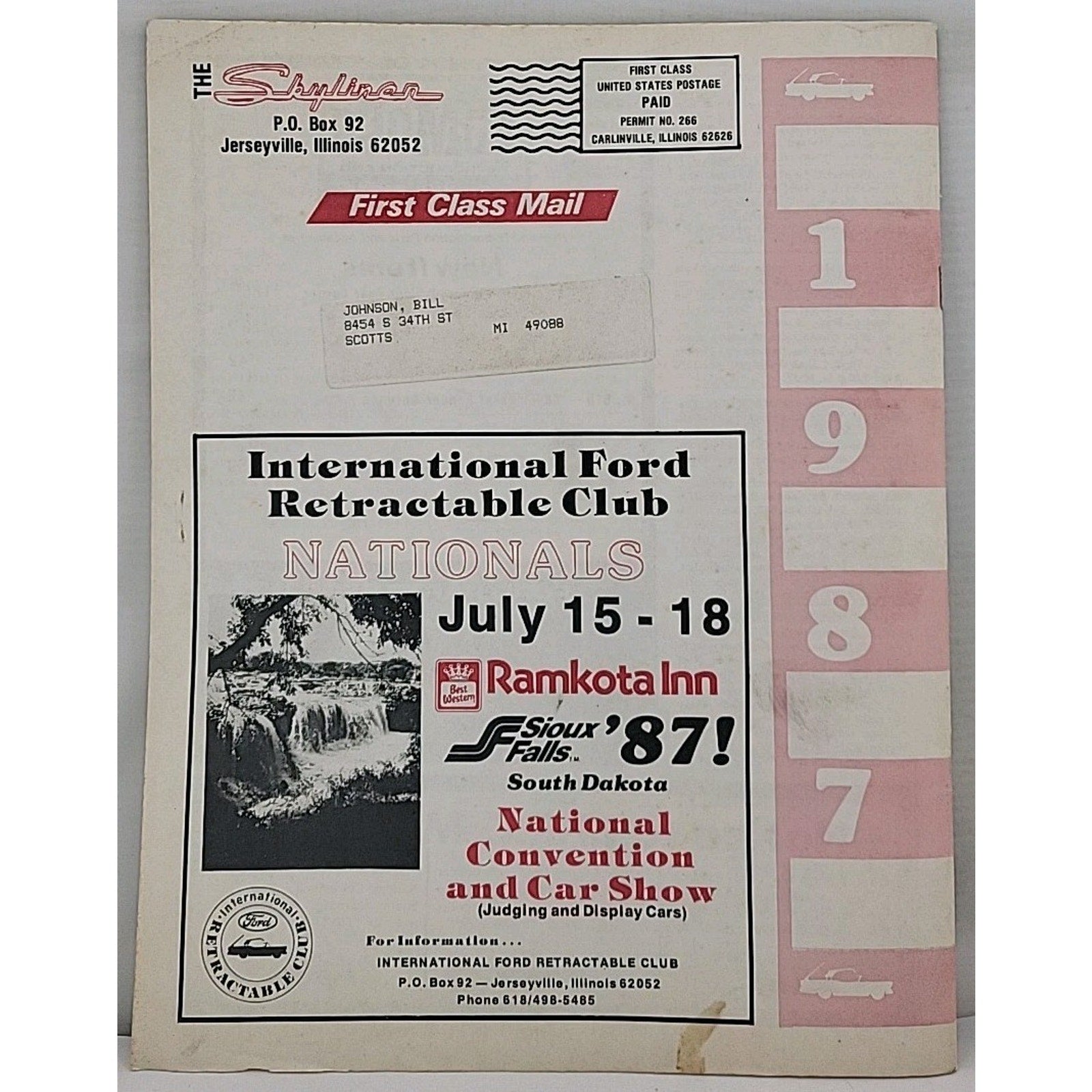 International Ford Retractable Club - 1987 Roster