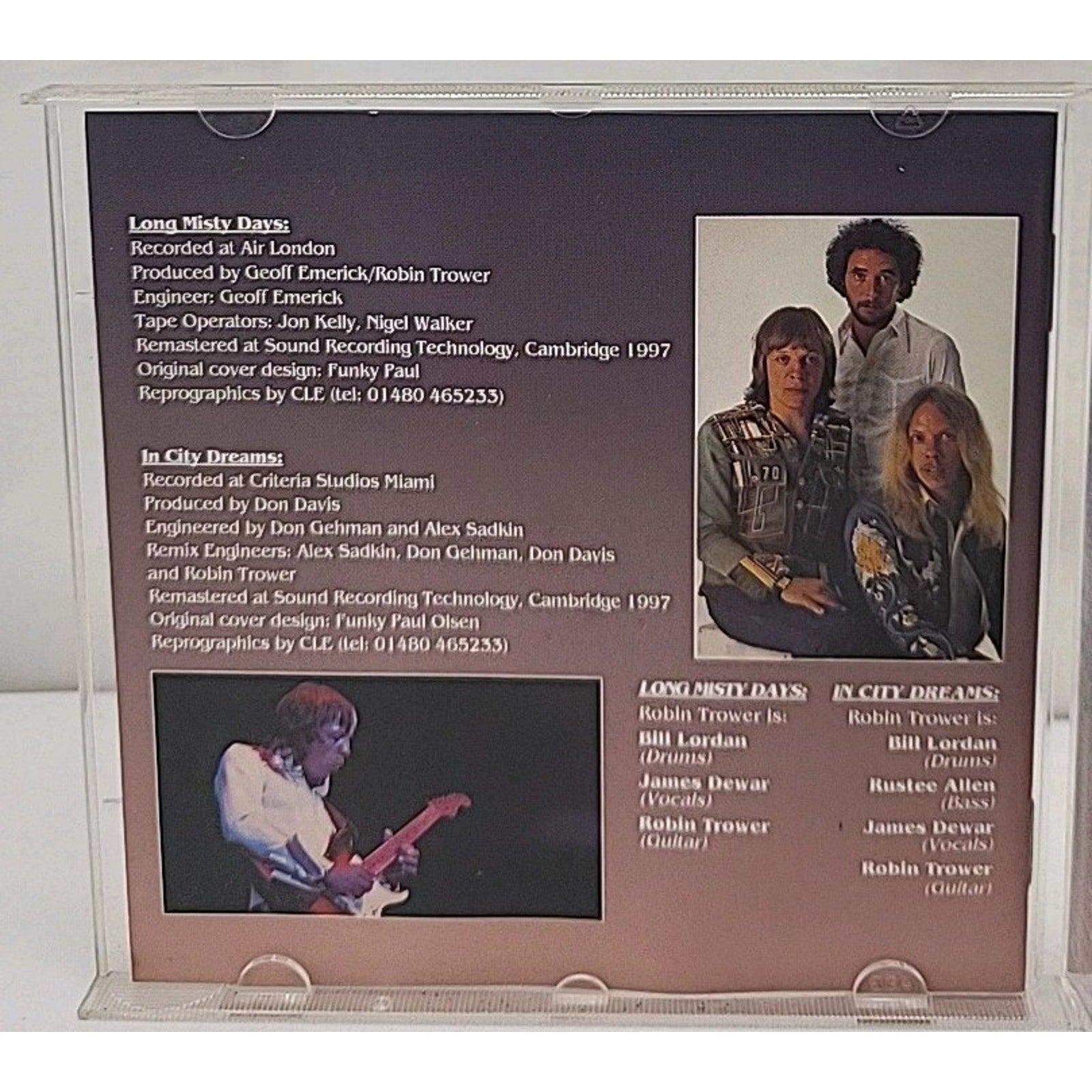 Long Misty Days/In City Dreams by Robin Trower (CD, Apr-1997, Beat Goes On)