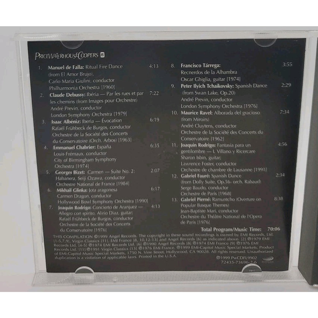 Price Waterhouse Coopers GHRS Collection CD la Falla Debussy Ibeniz 1999