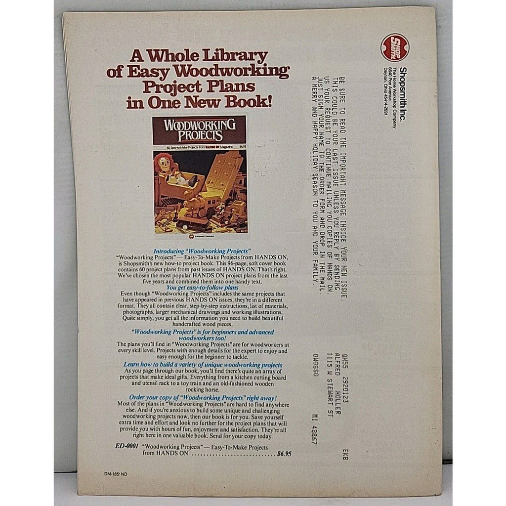 Hands On: The Home Workshop Magazine - November/December 1984 - No. 30