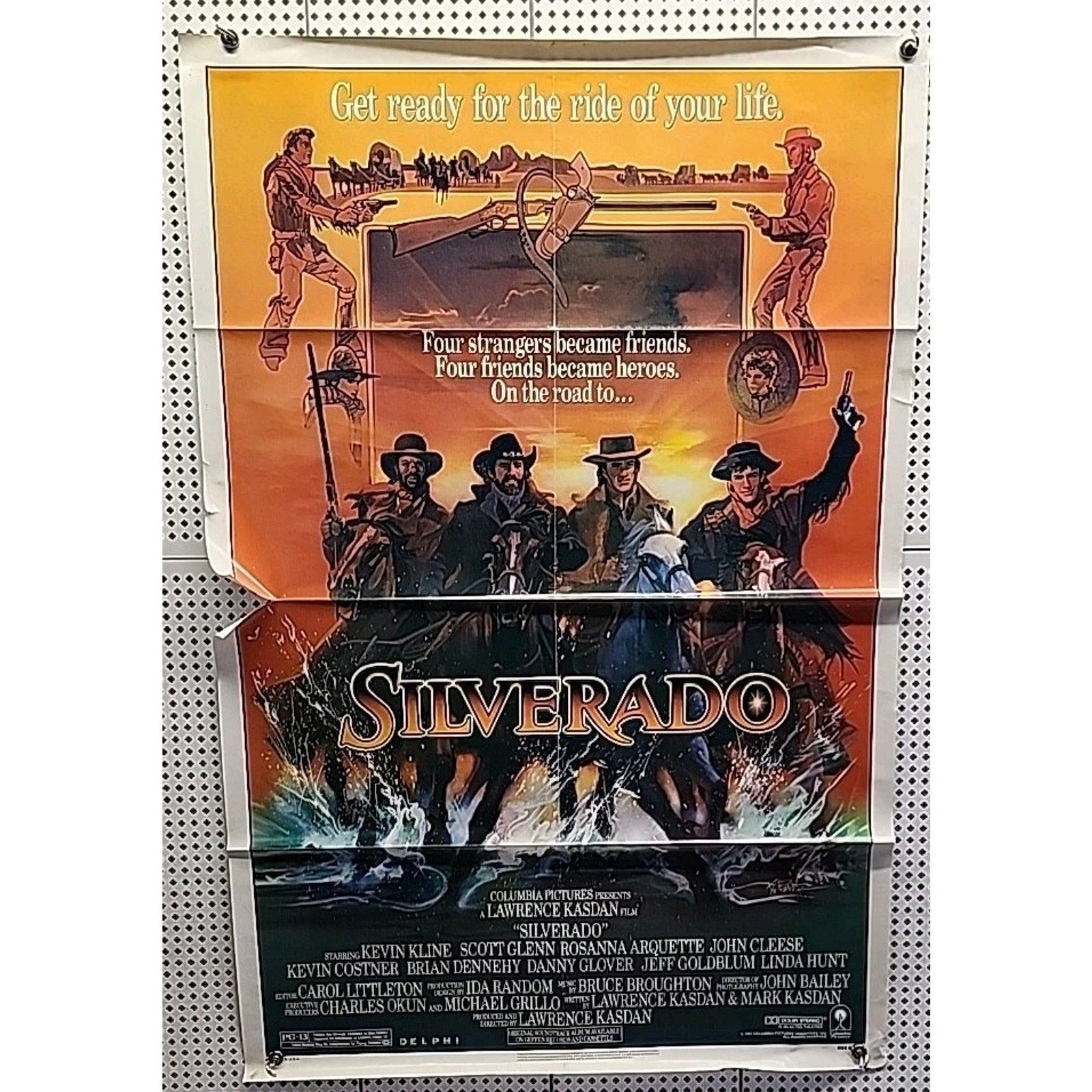 Silverado Original 27x41 Movie Poster *TORN*
