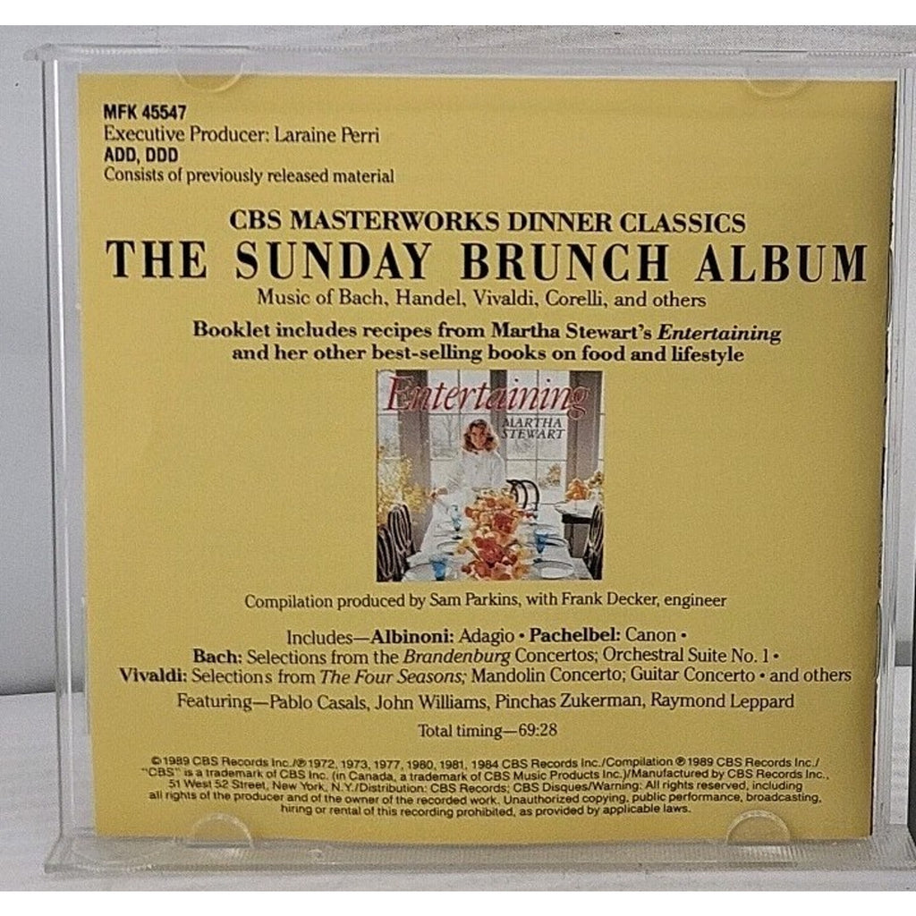 Dinner Classics: Sunday Brunch 1 by Various (CD, 1989)