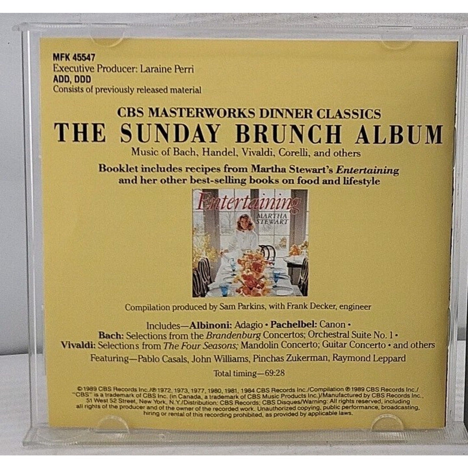 Dinner Classics: Sunday Brunch 1 by Various (CD, 1989)