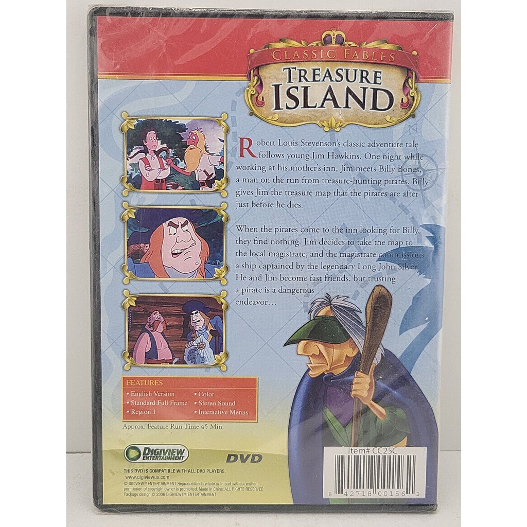 Treasure Island - Classic Fables (DVD, 2006) *Brand New*