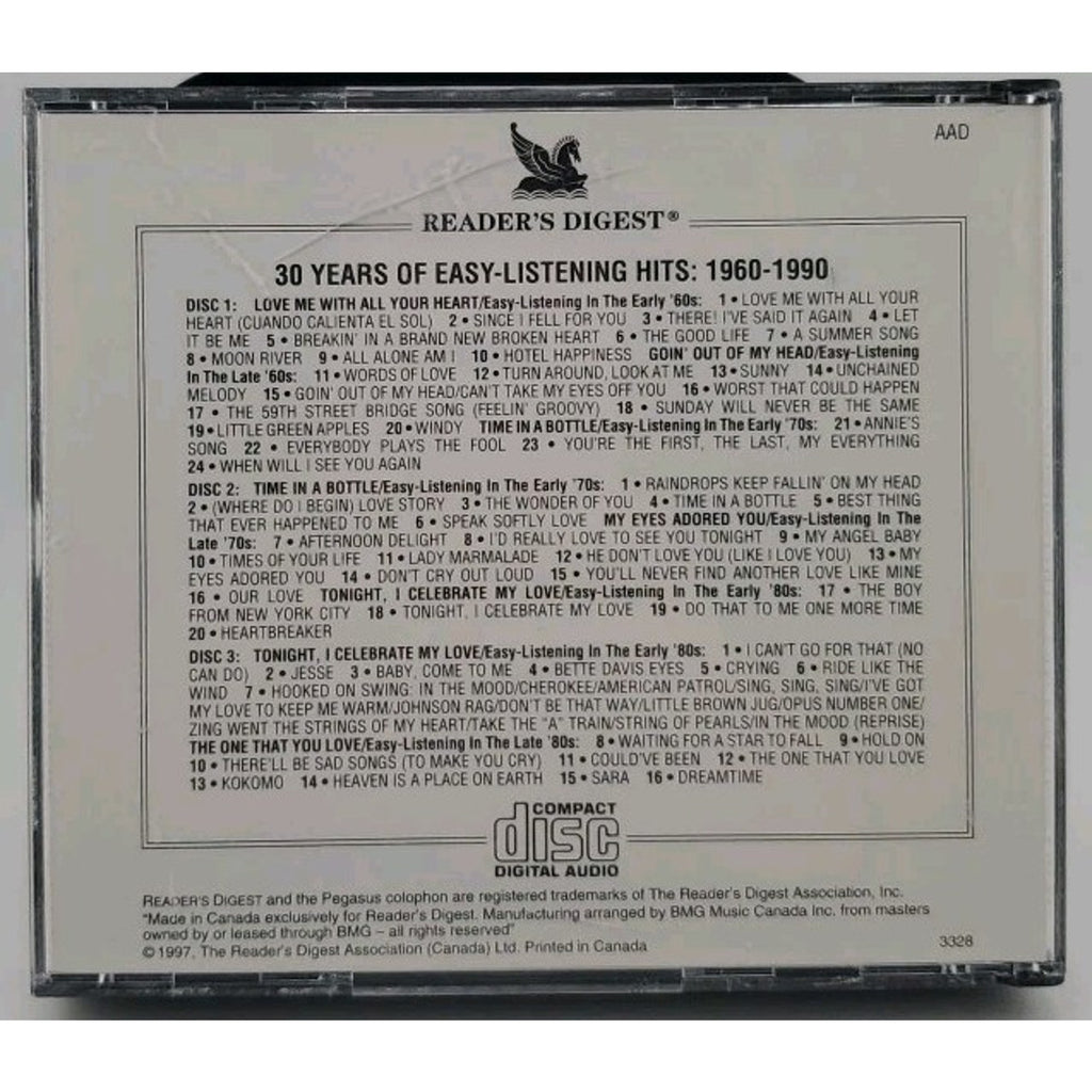 30 Years Easy Listening Hits 1960-1990 CD
