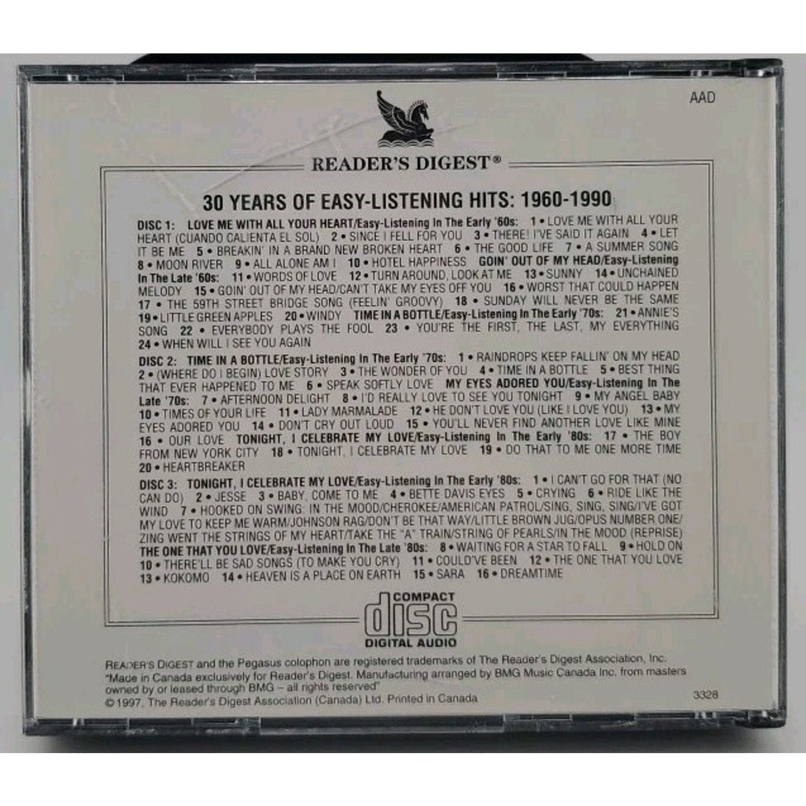 30 Years Easy Listening Hits 1960-1990 CD