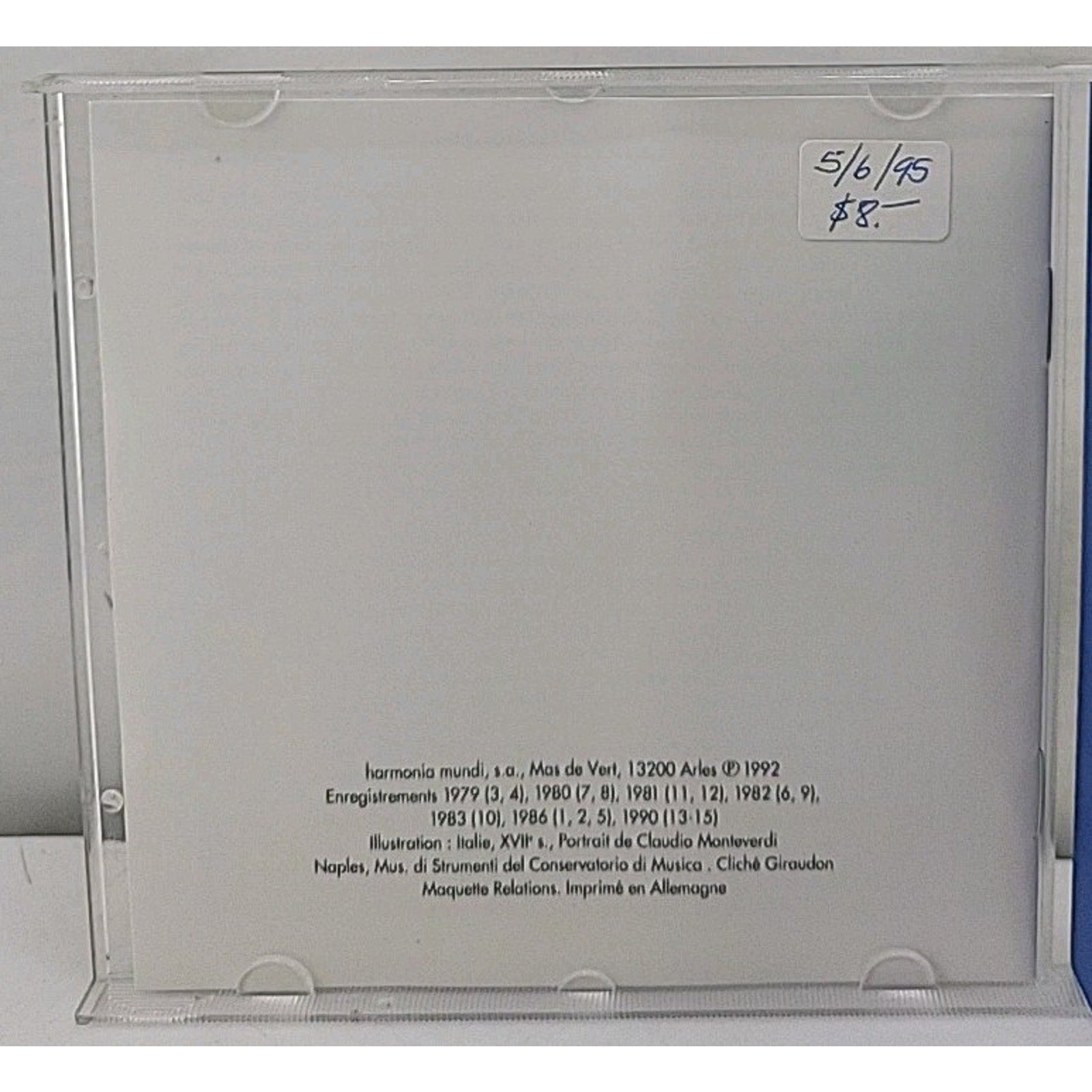 Great Baroque Masters : Monteverdi - Excerpts - CD