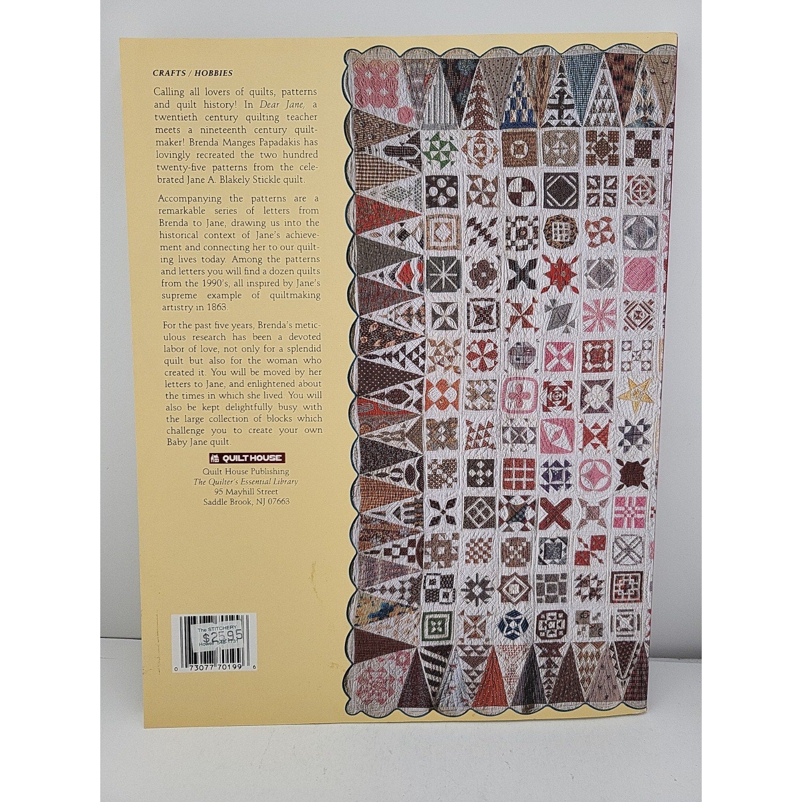 Dear Jane Quilting BooK EZ 1863 Jane A Stickle Quilt Brenda Papadakis