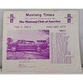 Mustang Times Magazine - Mustang Club Of America - January 1979 - Vol. 3 No. 1