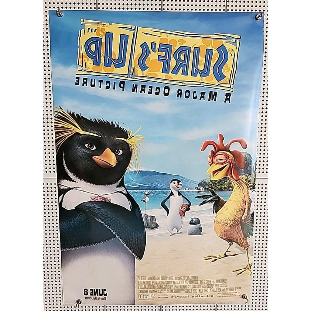 Surfs Up Movie Poster Jeff Bridges Zoey Deshanel Original One Sheet 27x40 2007
