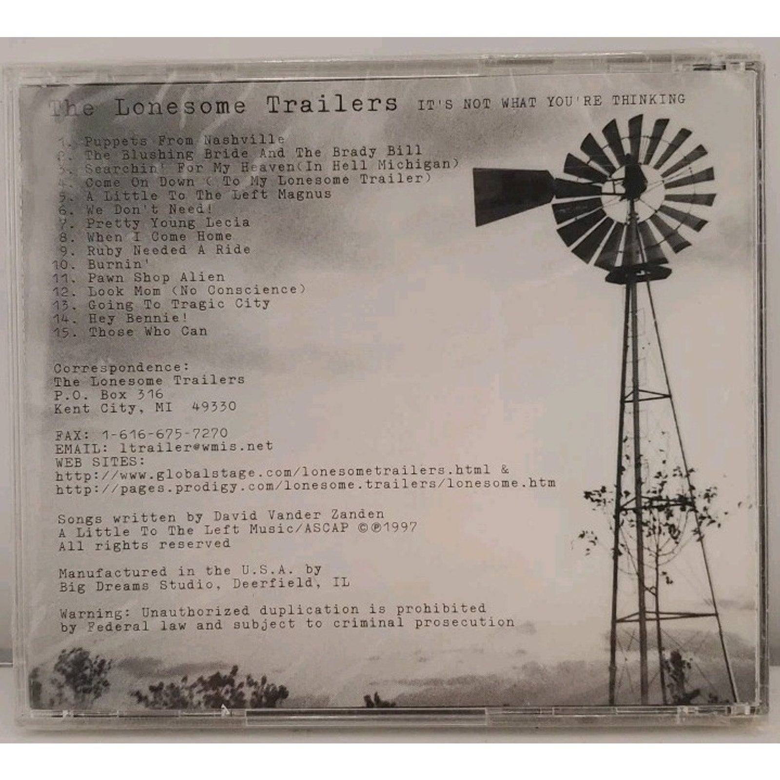 The Lonesome Trailers It's Not What You're Thinking (CD) *Brand New*