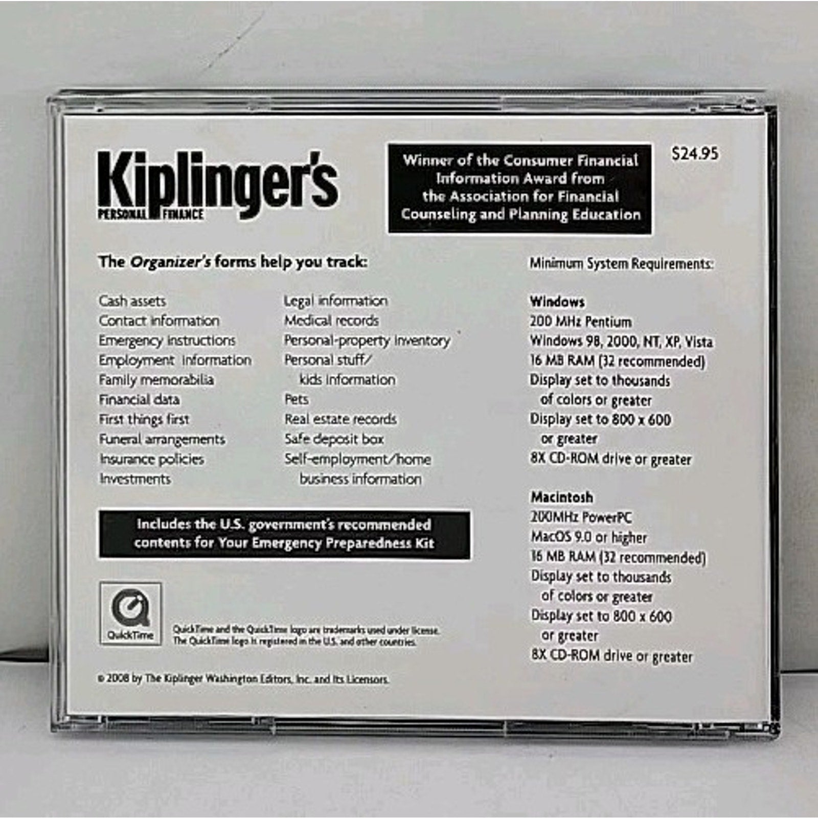 Your Family Records Organizer Kiplinger's Personal Finance (CD, 2004)