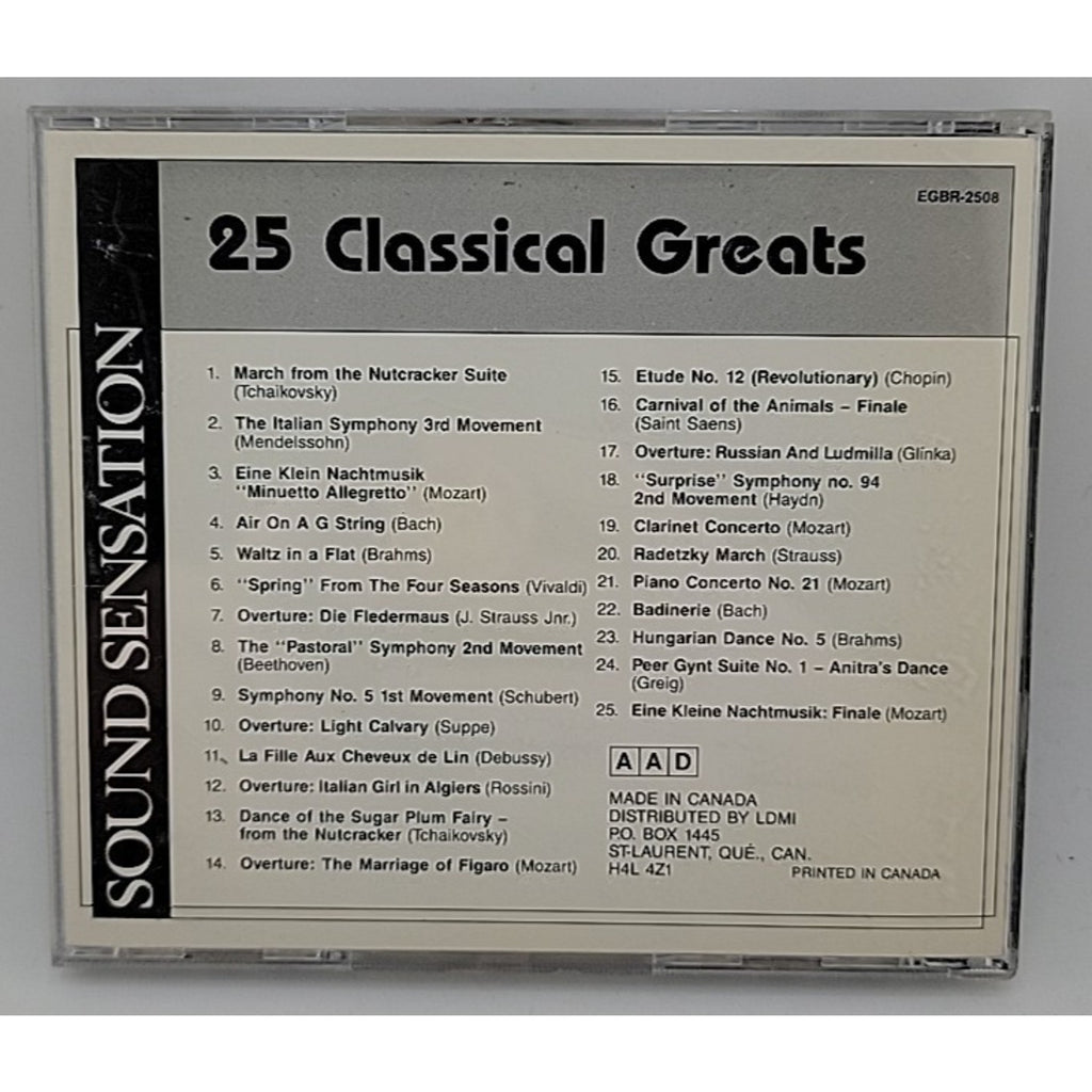25 Classical Greats Sound Sensation CD