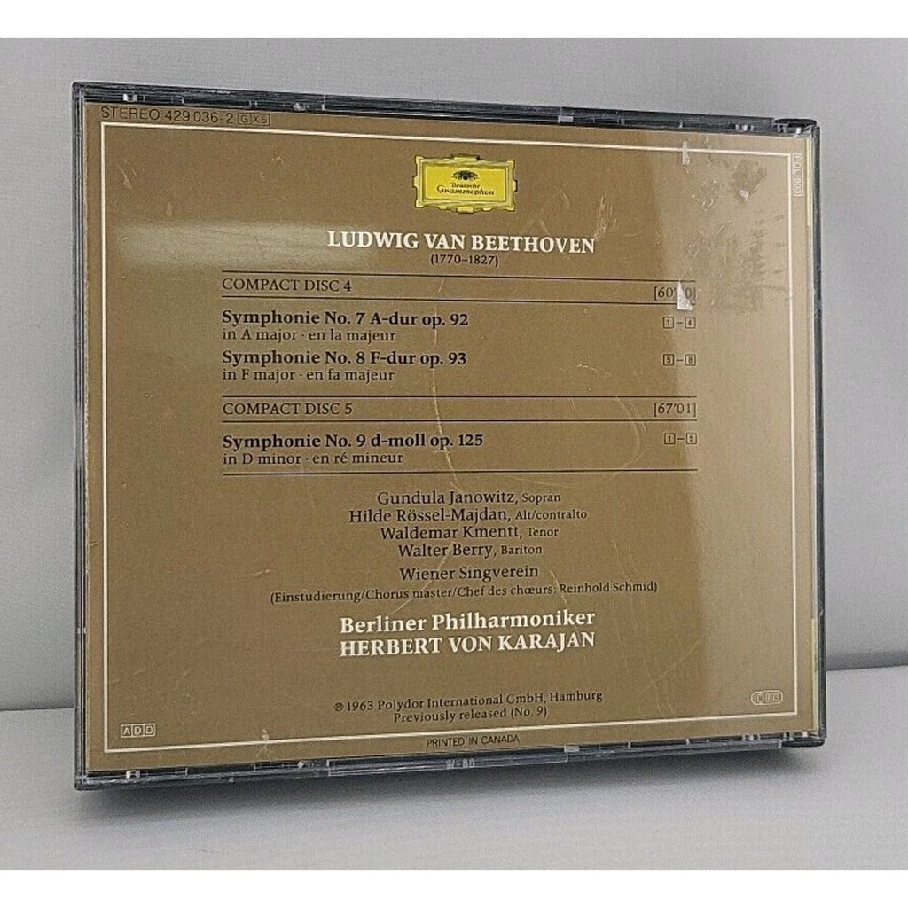 Beethoven - Symphonies 7-9 - Herbert Von Karajan - 2 CD's Set Album - 1963
