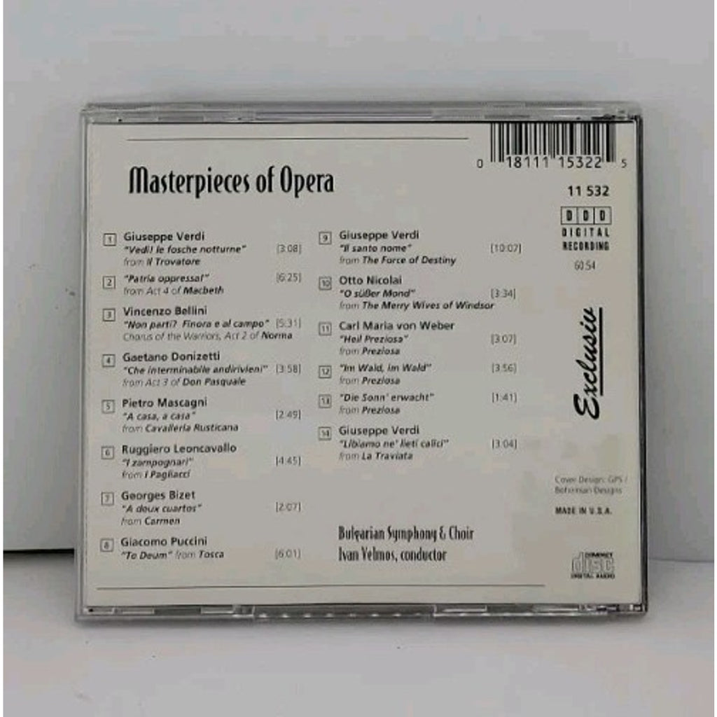 Masterpieces of Opera CD Verdi Bellini Puccini Leoncavallo Classical Exclusiv