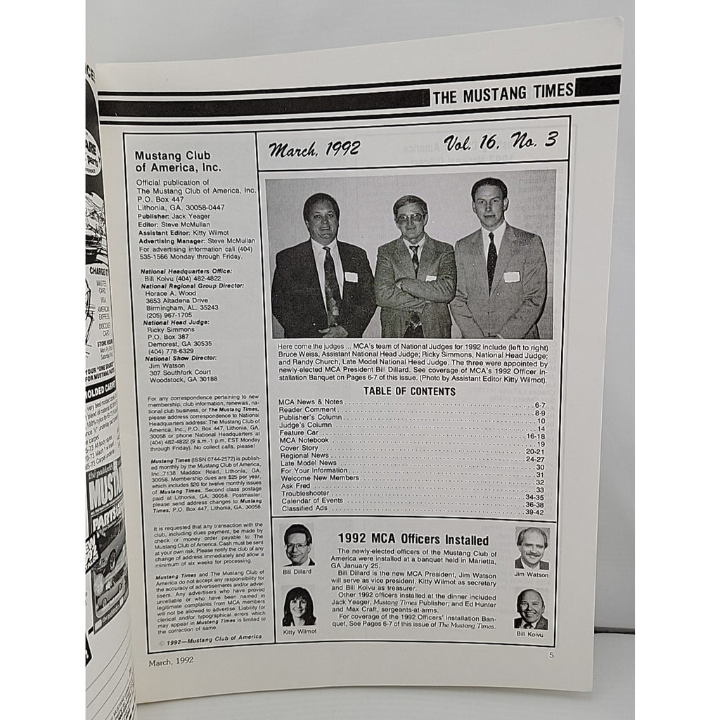Mustang Times March 1992 Magazine