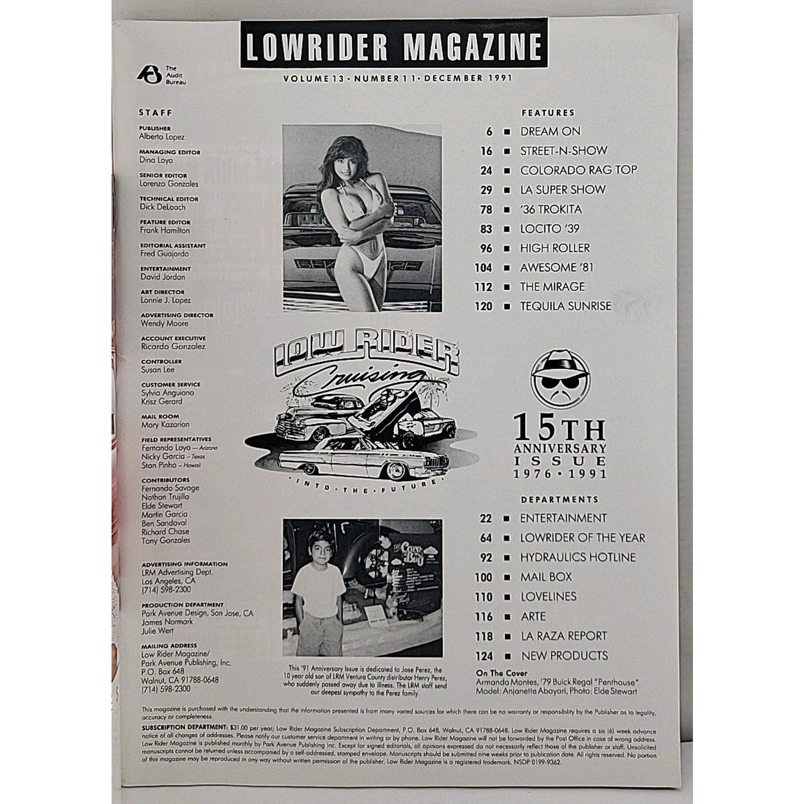 Lowrider Magazine December 1991 Volume 13 Number 11