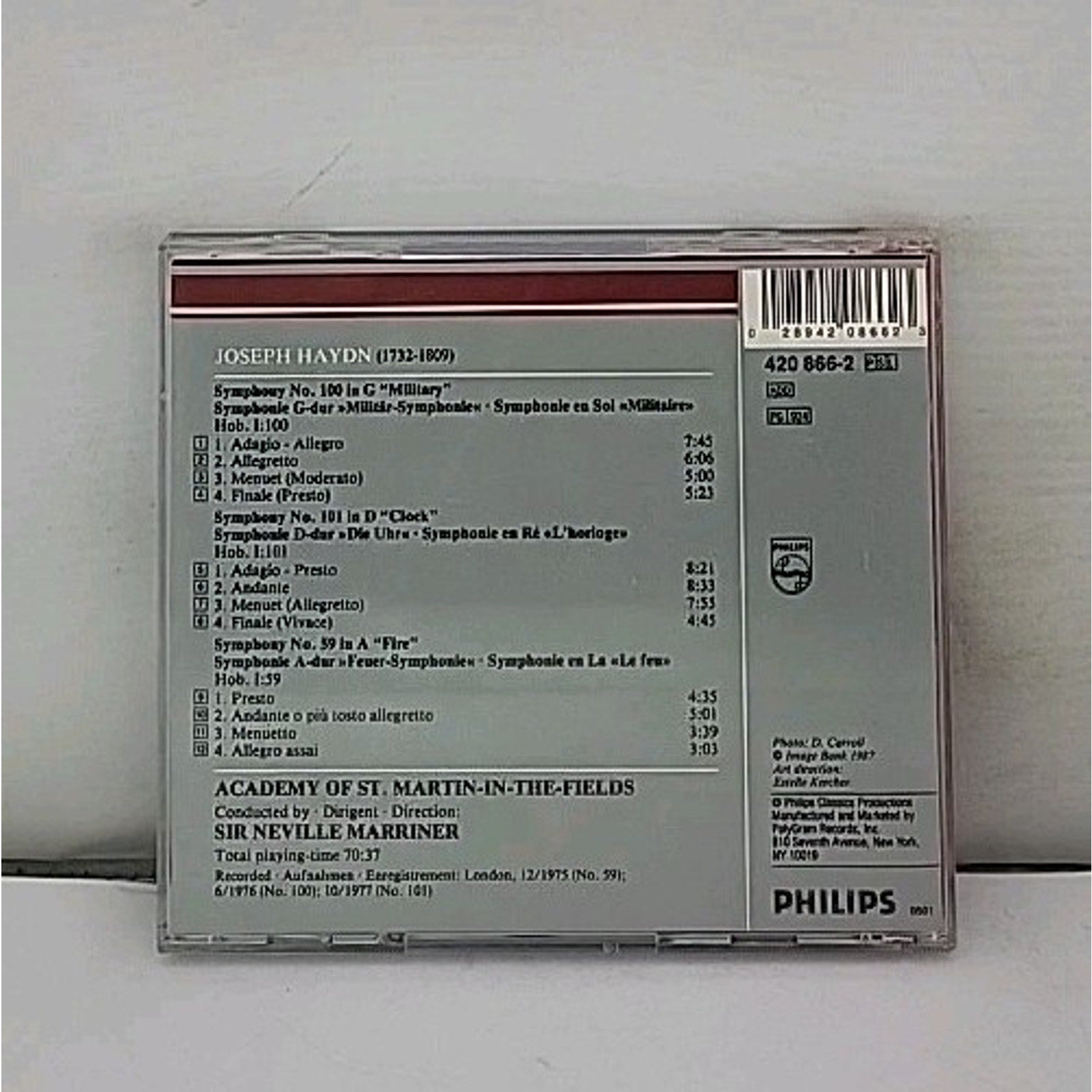 Haydn: Symphonies Nos 59, 100, by Academy of St. Martin in Pe Fields (CD)