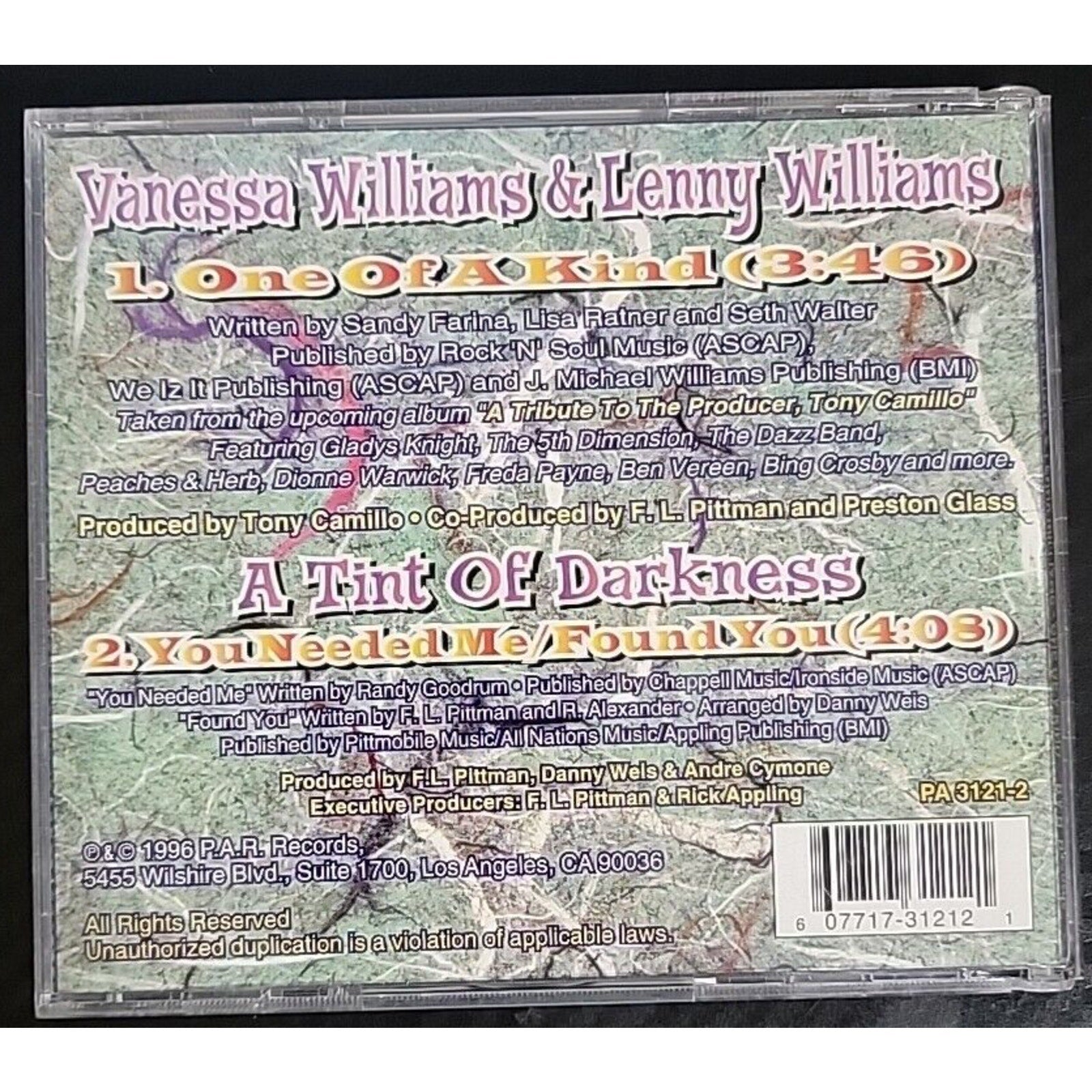 Vanessa Williams - One Of A Kind CD