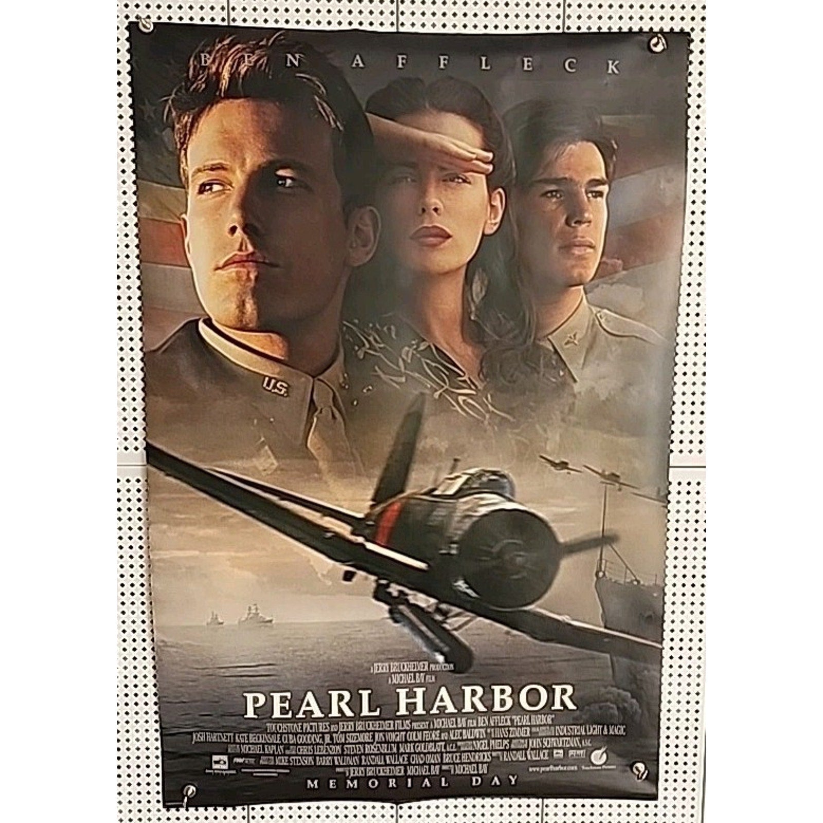Pearl Harbor Original 2001 Double Sided Movie Poster 40" x 27" DS Ben Affleck