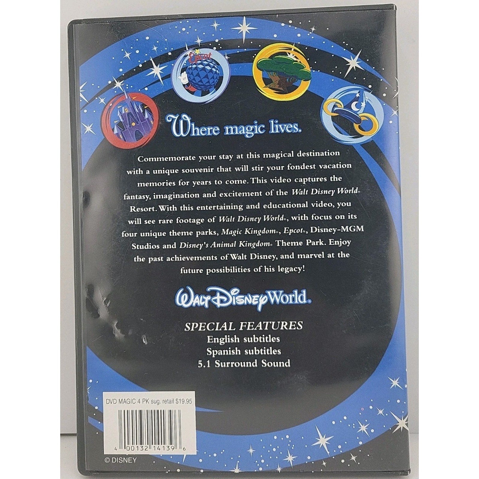 Where Magic Lives Walt Disney World DVD Commemorative Souvenir