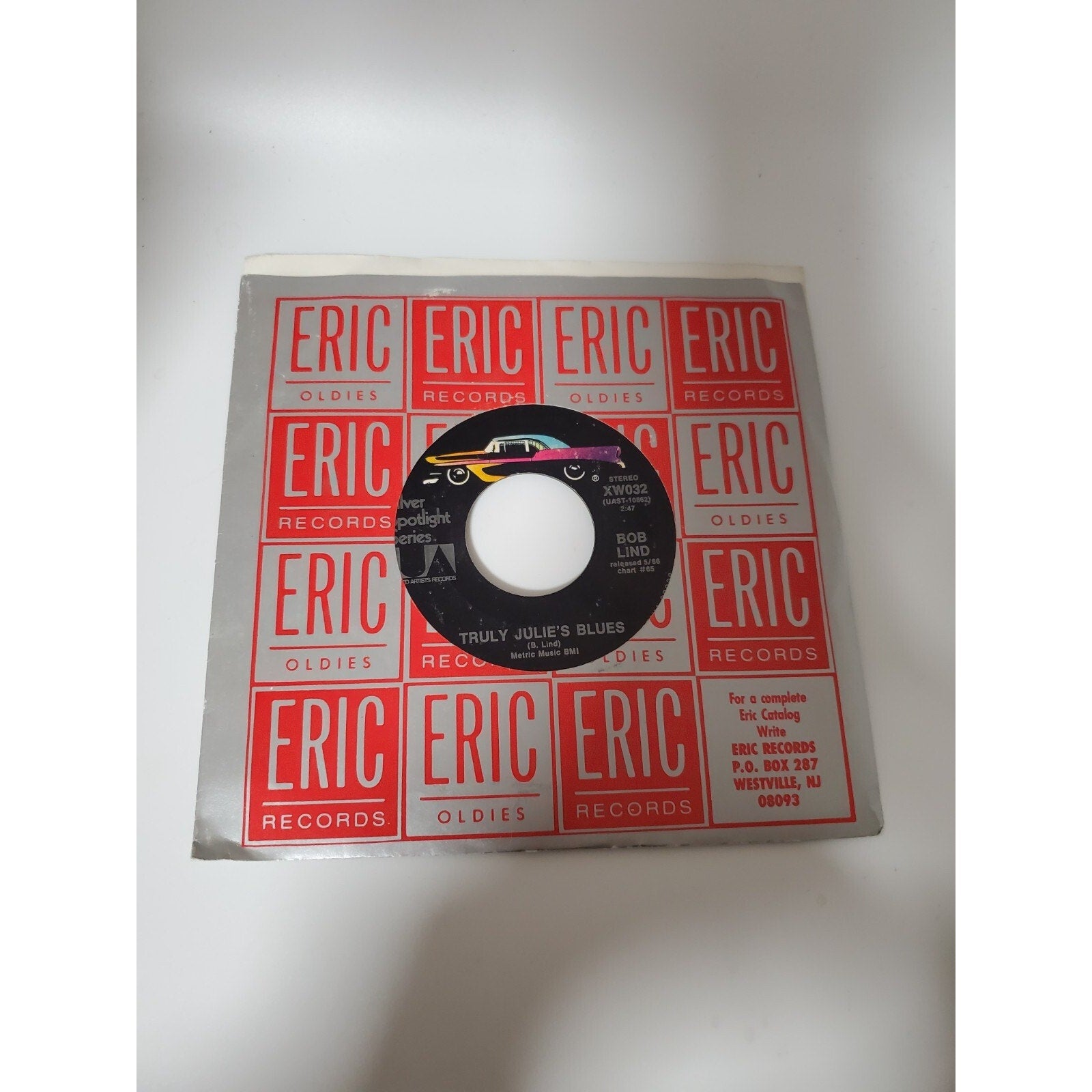 Bob Lund - Elusive Butterfly - 45RPM Record - Singles
