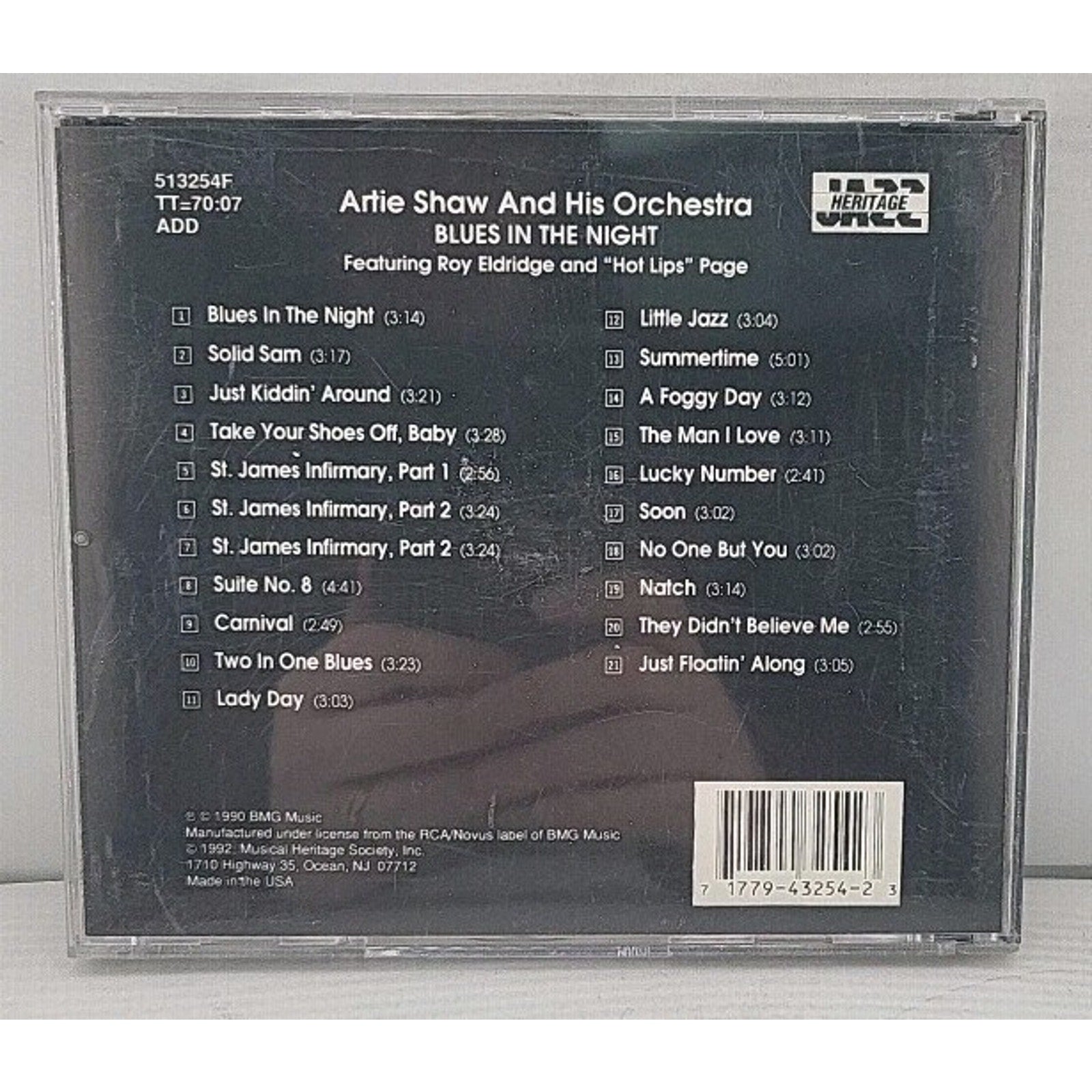 Artie Shaw and His Orchestra Blues in the Night Music CD