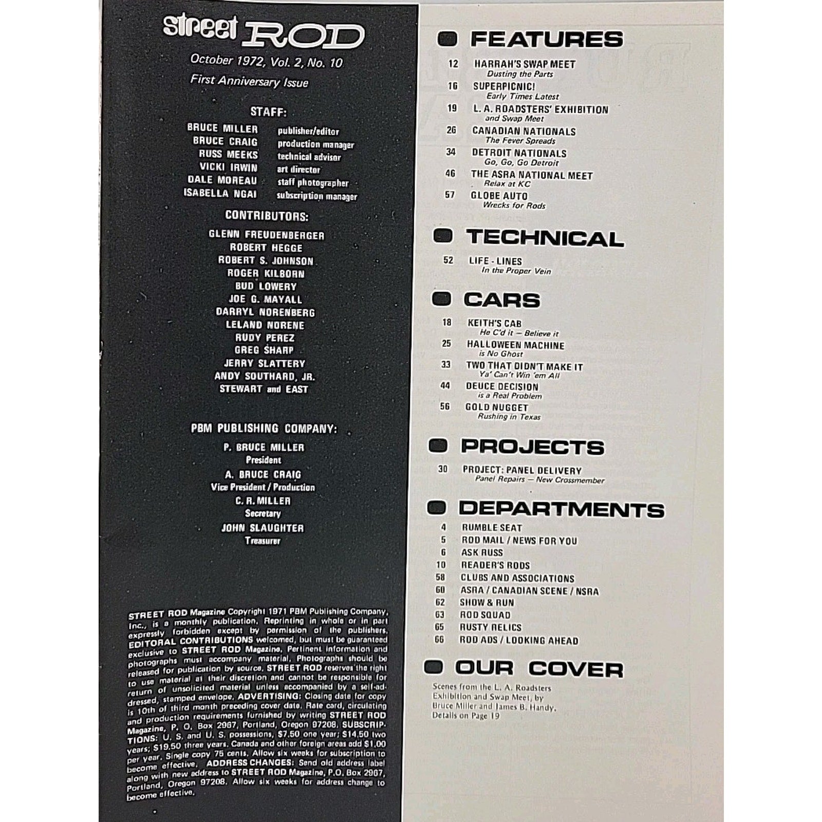 Street Rod Magazine October 1972 Volume 2 Number 10
