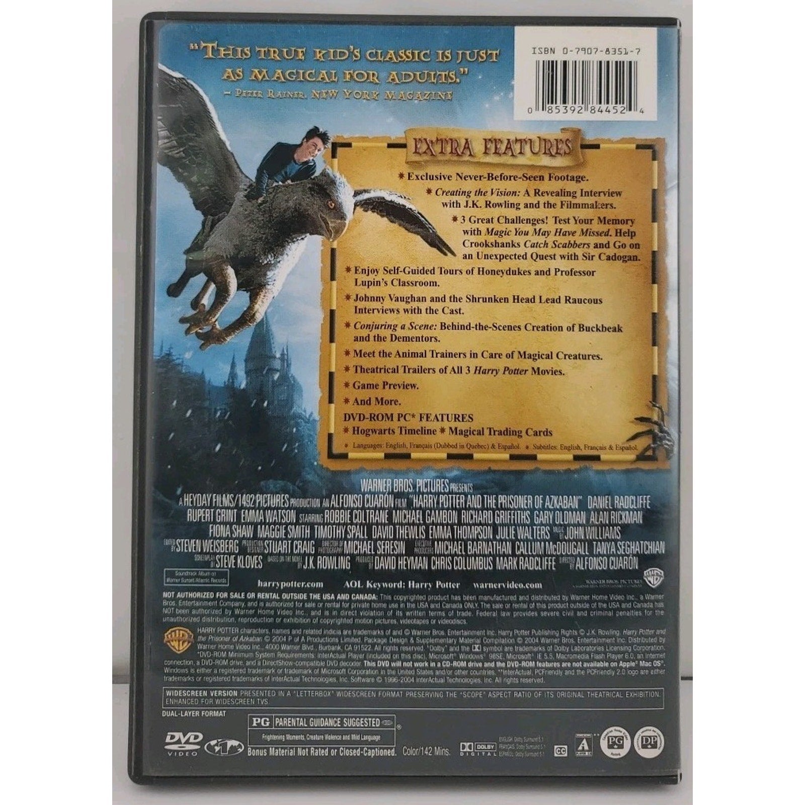 Harry Potter & the Prisoner of Azkaban (DVD, 2004)