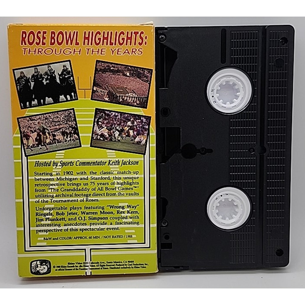 Rose Bowl Highlights - Through the Years (VHS, 1988)