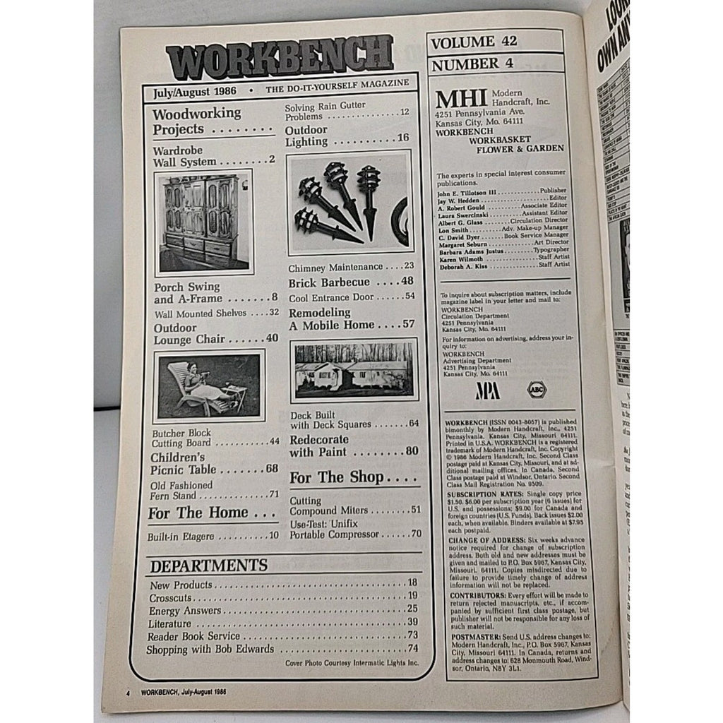 Workbench Do-It-Yourself Magazine - August 1986 - Volume 42 Number 4