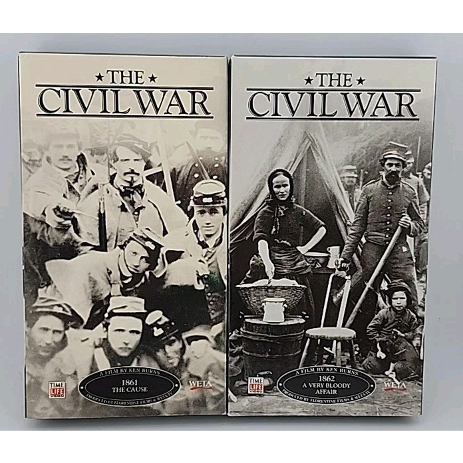 The Civil War Set Of 9 VHS Tapes 1861-1865 By Ken Burns Time Life Video