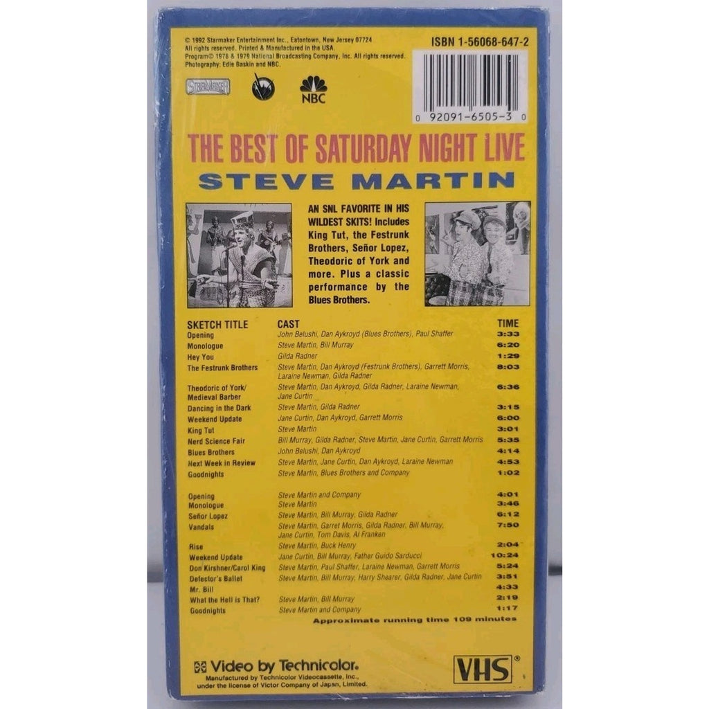 The Best of Saturday Night Live Hosted by Steve Martin (VHS) *Brand New*