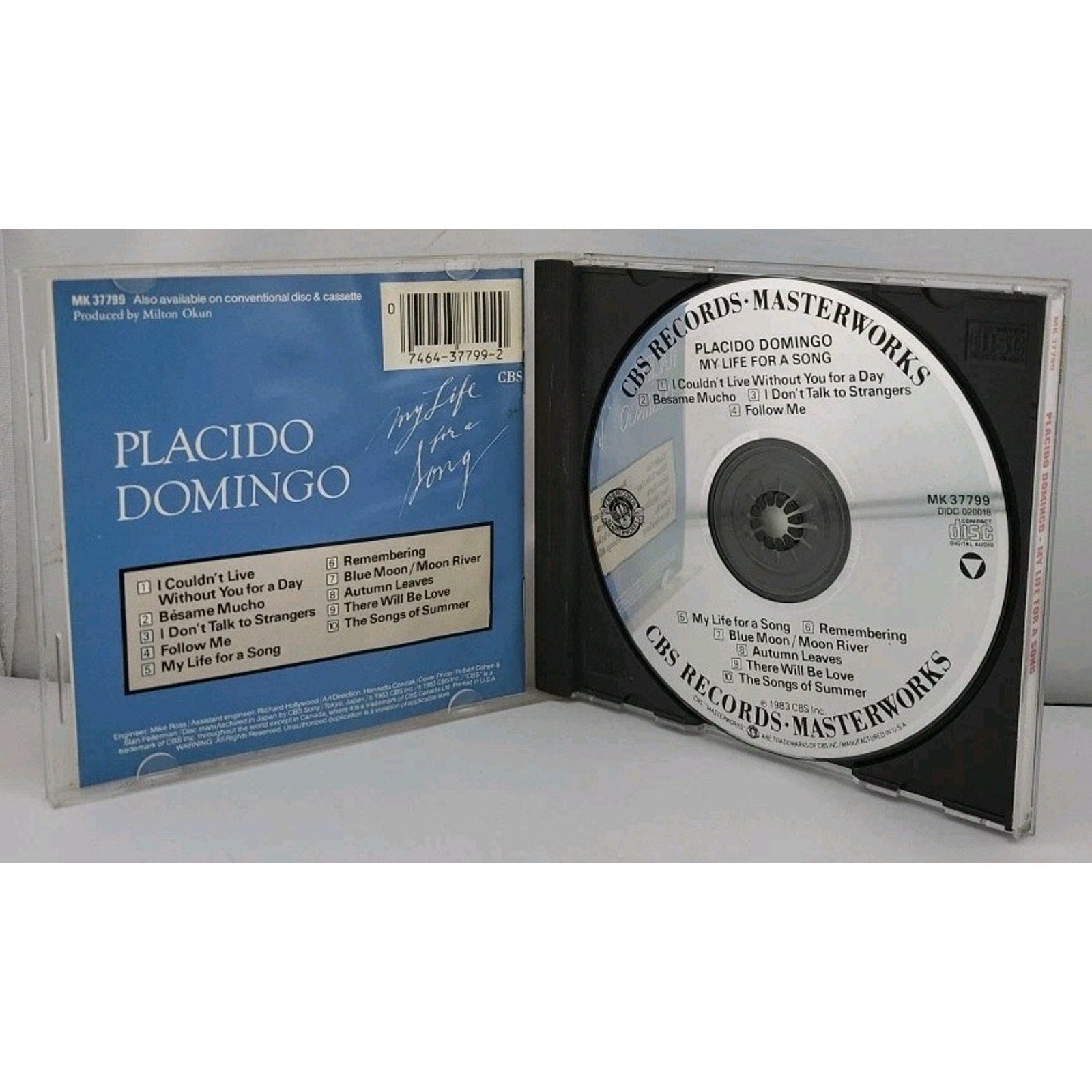 My Life for a Song by Plácido Domingo (Tenor Vocals) (CD, Apr-1984, CBS...