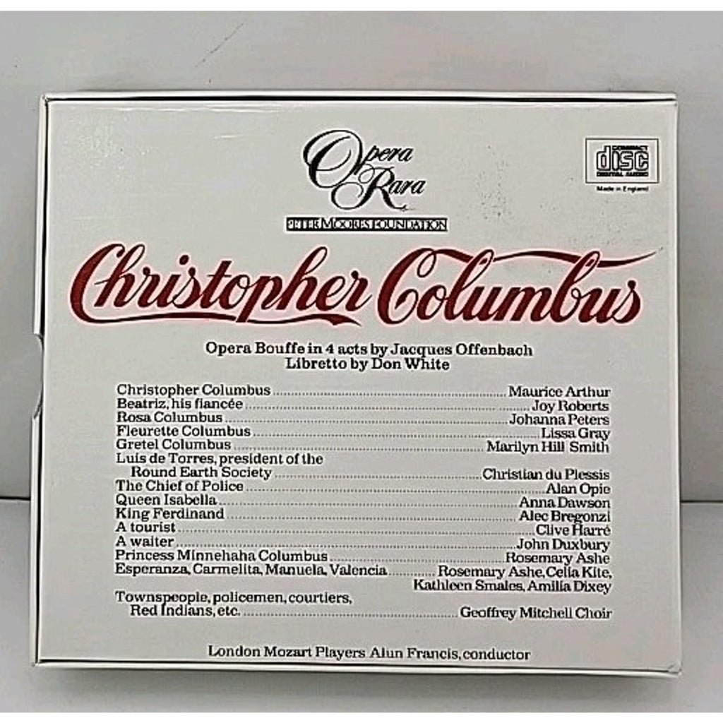 Offenbach Christopher Columbus Opera Rara ( 2 CD Box Set) Peter Moores