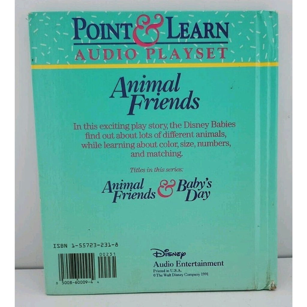 Disney Babies Animal Friends Children Book 1991 Audio Entertainment