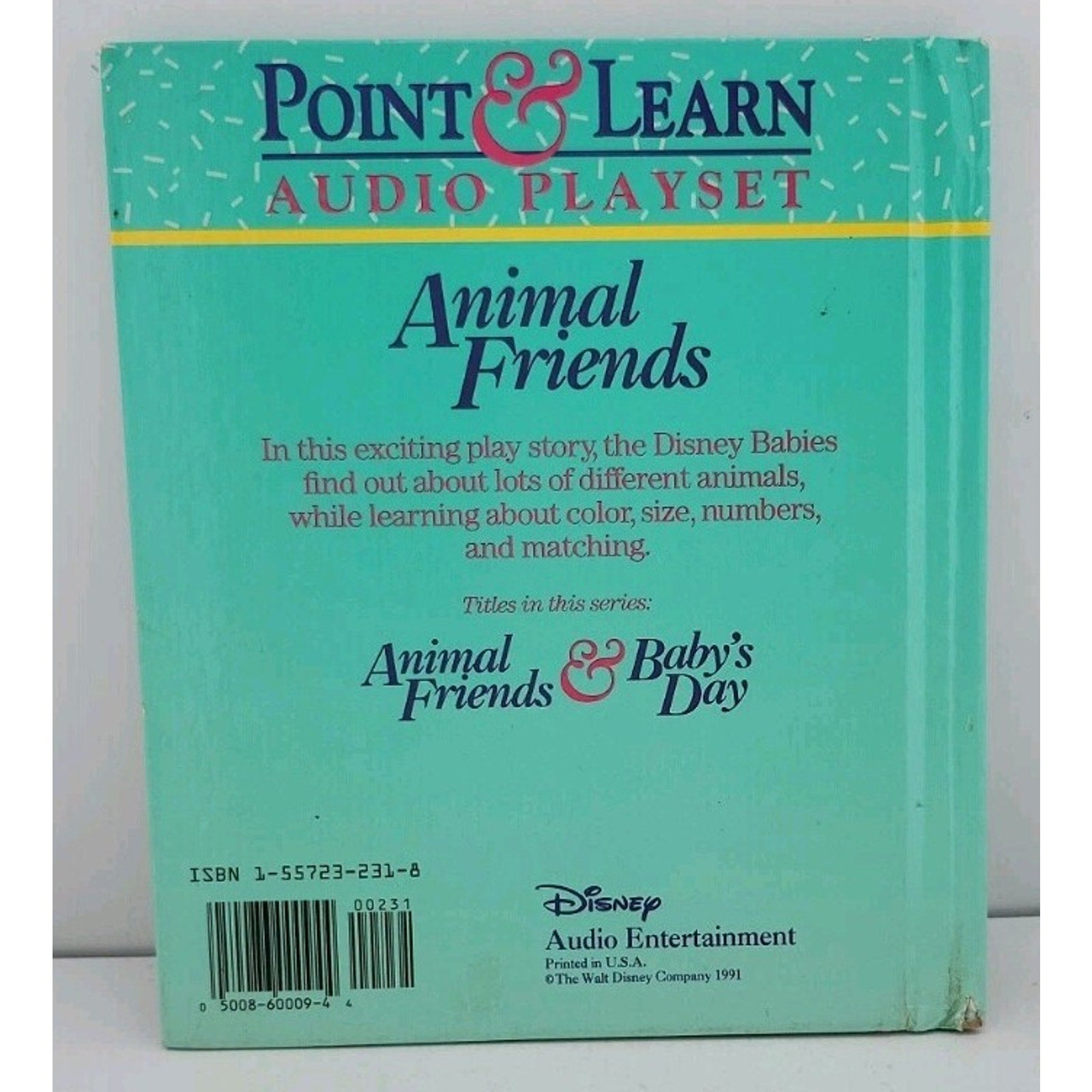 Disney Babies Animal Friends Children Book 1991 Audio Entertainment