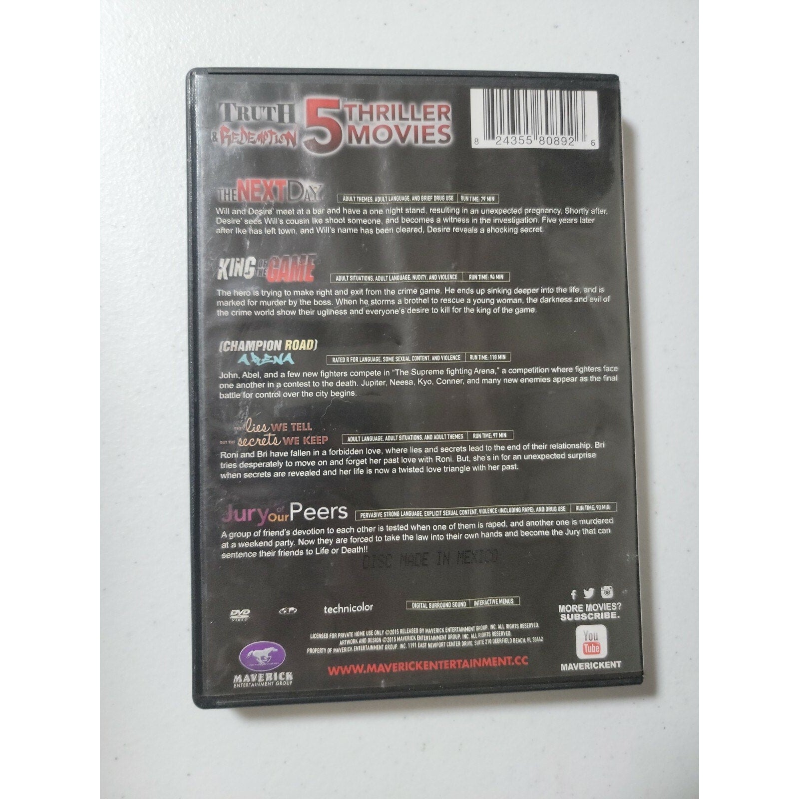 Truth & Redemption - 5 Thriller Movies [DVD]