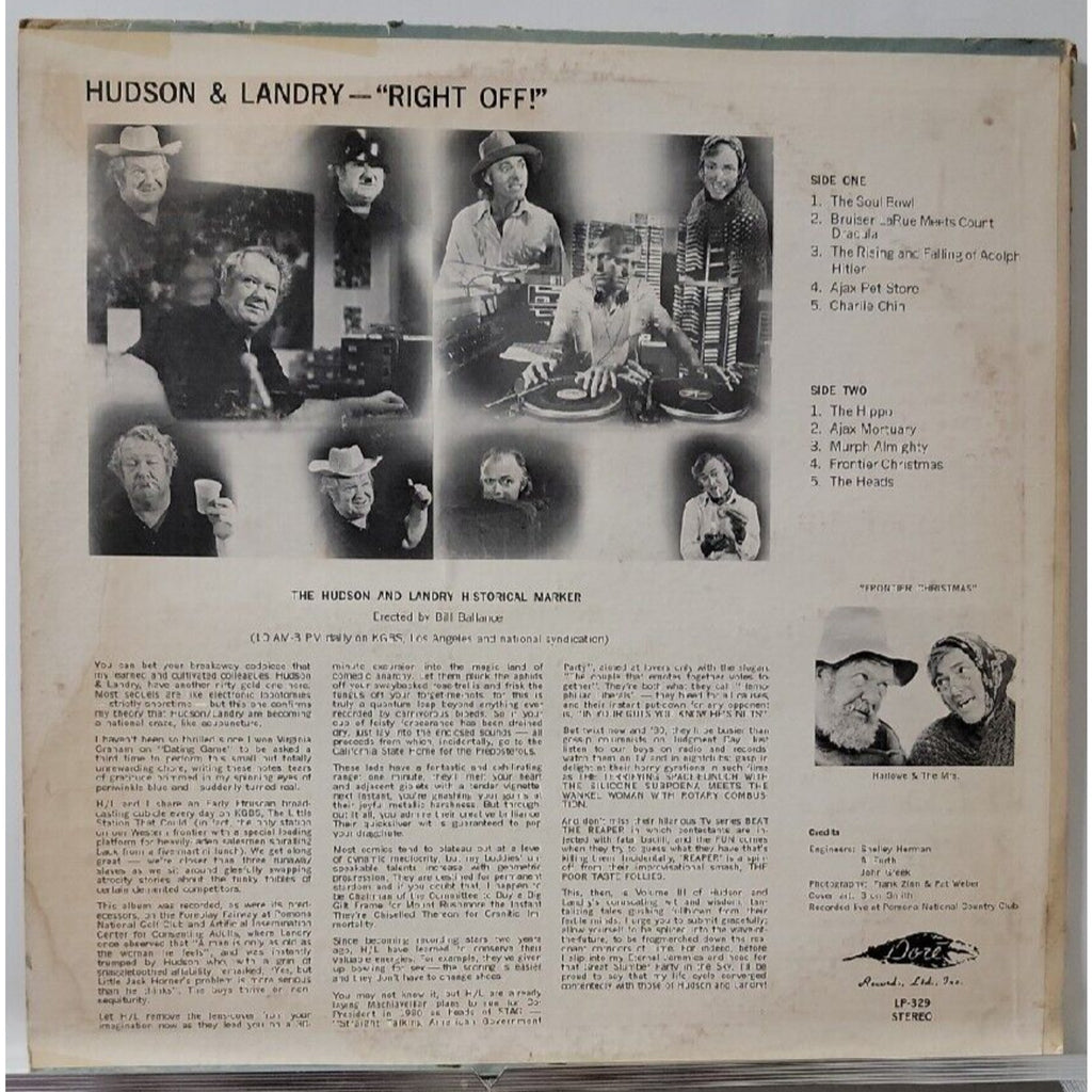 Hudson & Landry Right-Off (Record)
