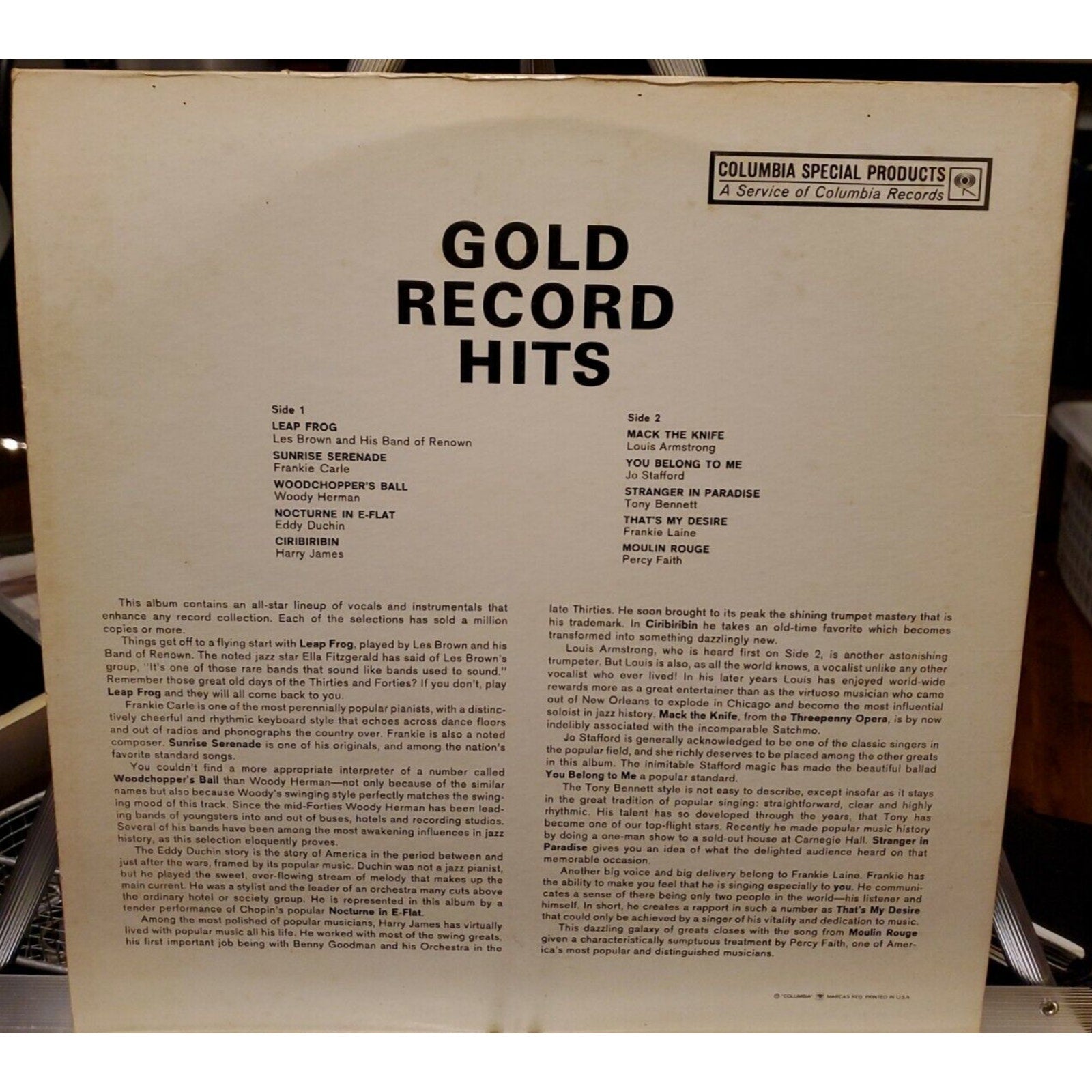 "Gold Record" Hits The Original Recording By The Original Artist (Record)