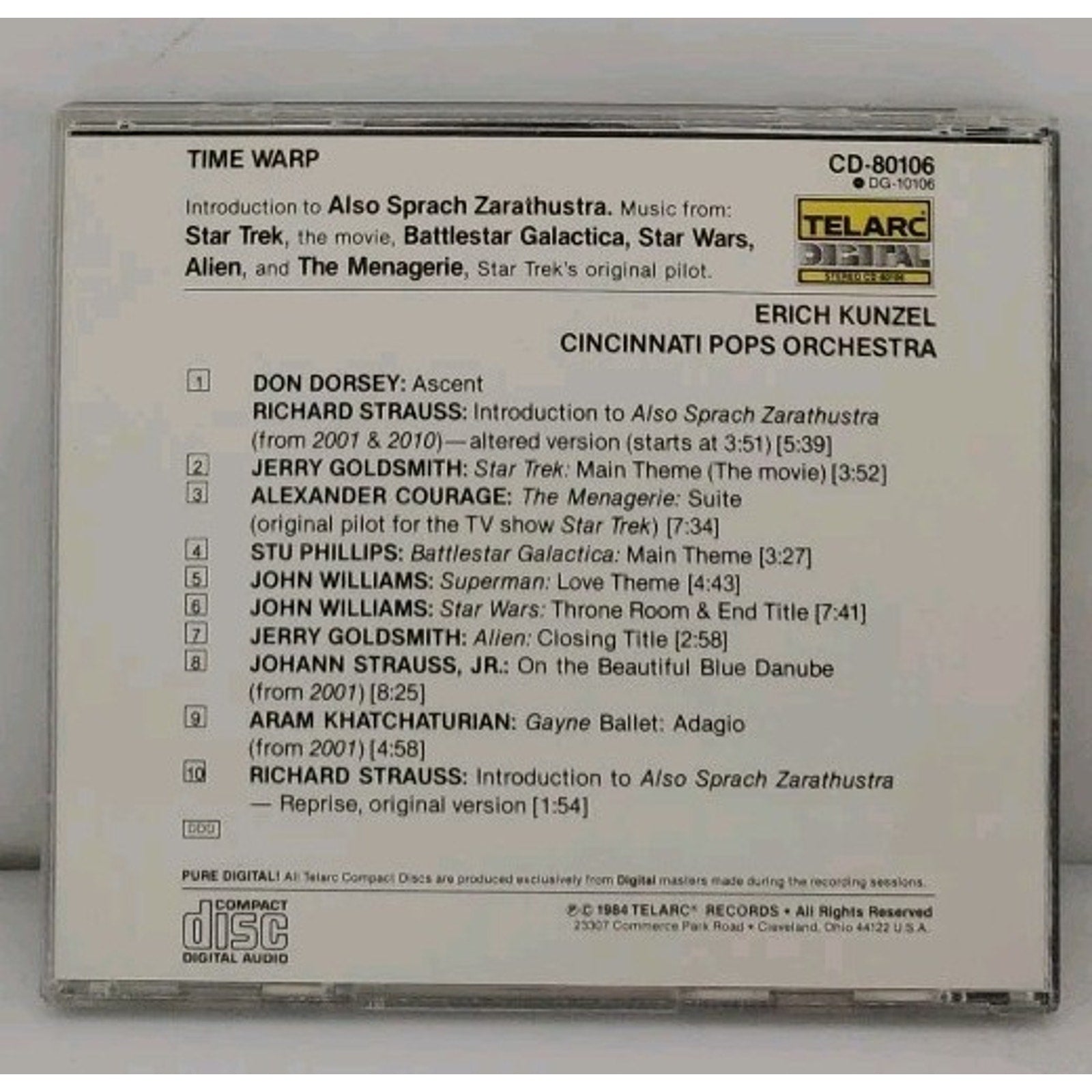Time Warp by Erich Kunzel (Conductor) (CD, Oct-1990, Telarc Distribution)