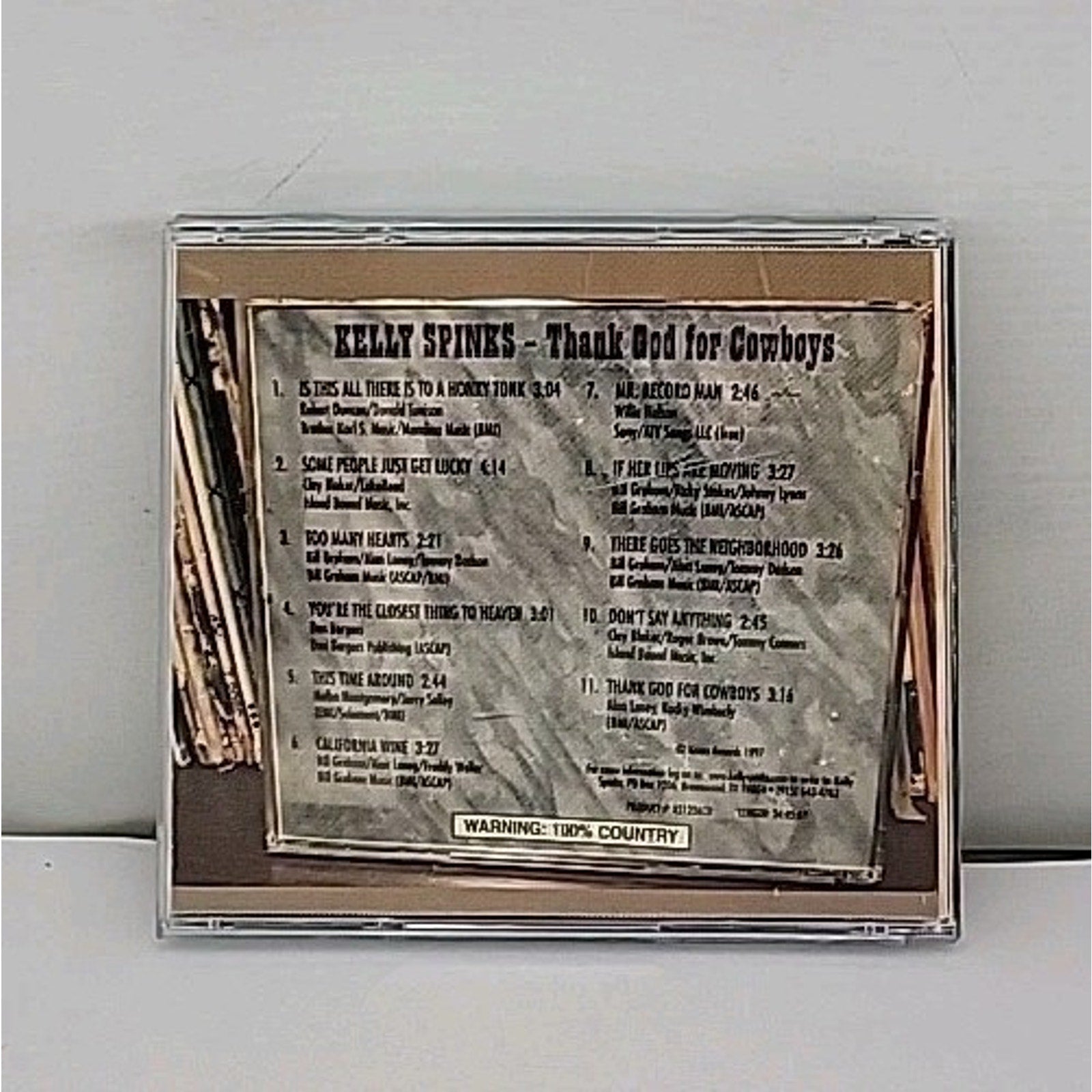 Kelly Spinks - CD - Thank God For Cowboys. 1997