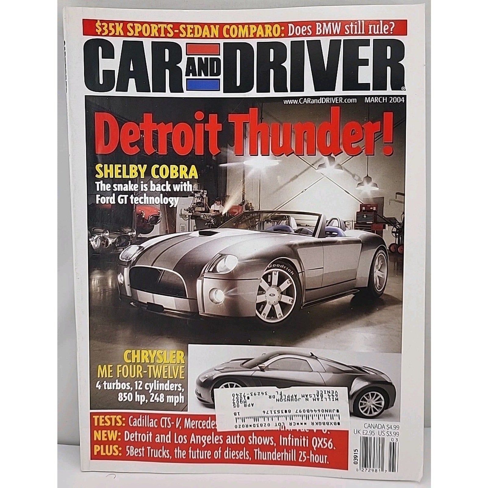 Car And Driver Magazine - March 2004 - Volume 49 Number 9