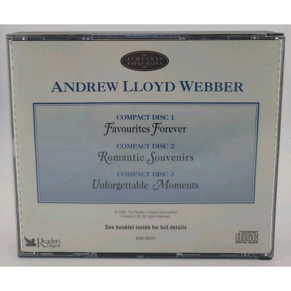Andrew Lloyd Webber Timeless Favorites Reader's Digest 3-CD