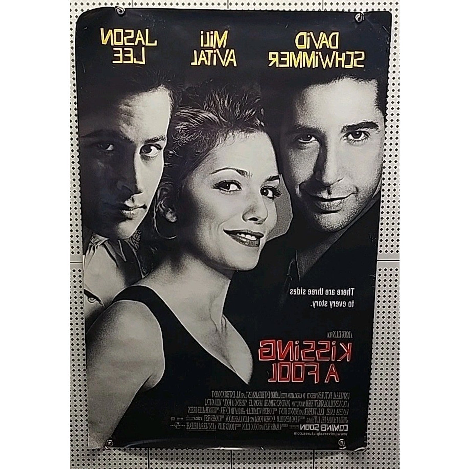 Kissing A Fool Movie Poster 2 Sided Original Final 27x40 Mili Avital Jason Lee