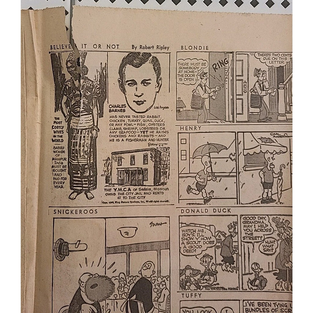 Detroit Times Newspaper - Start Of Invasion - June 6 1944