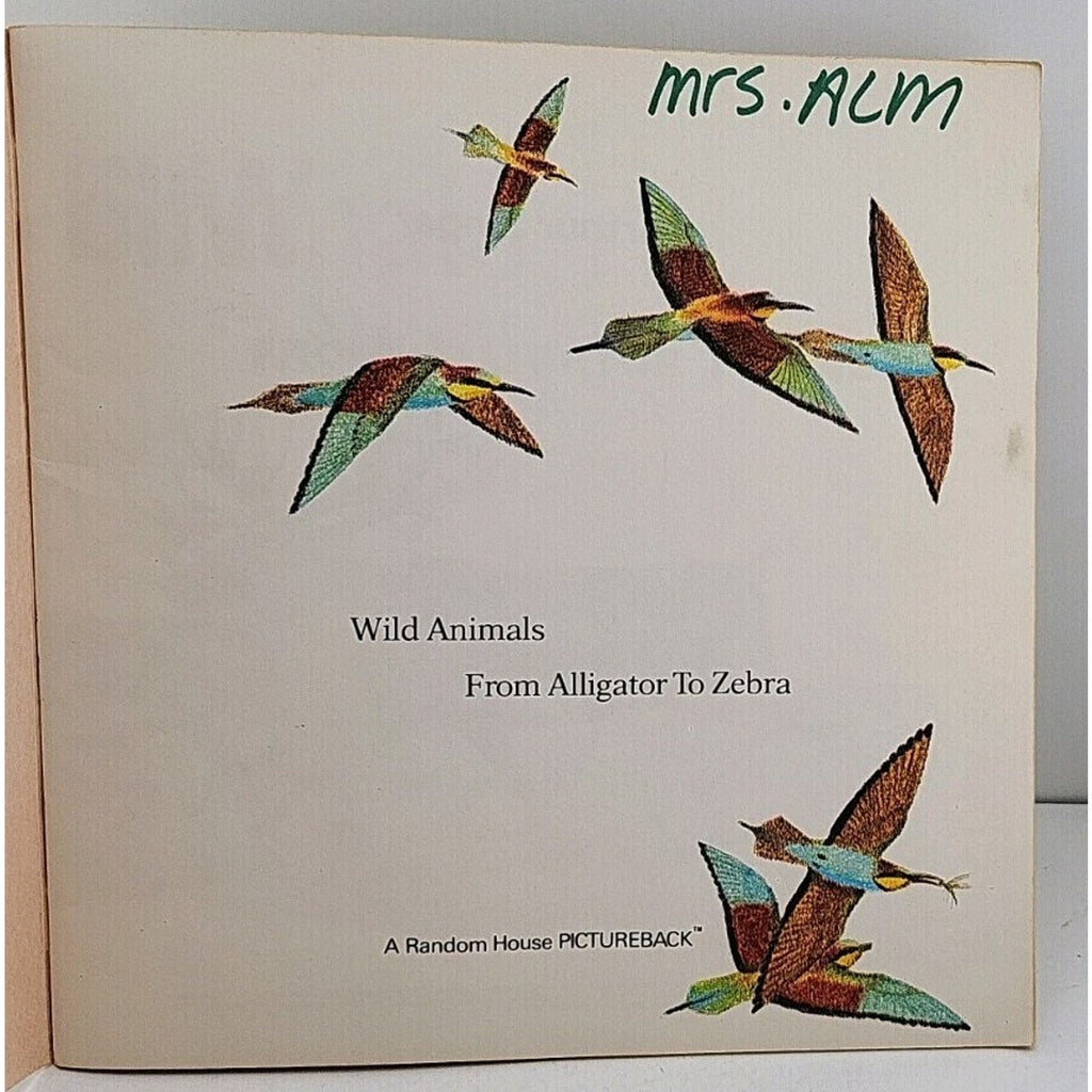Wild Animals From Alligators to Zebra Children's Alphabet Book A. Singer 1973