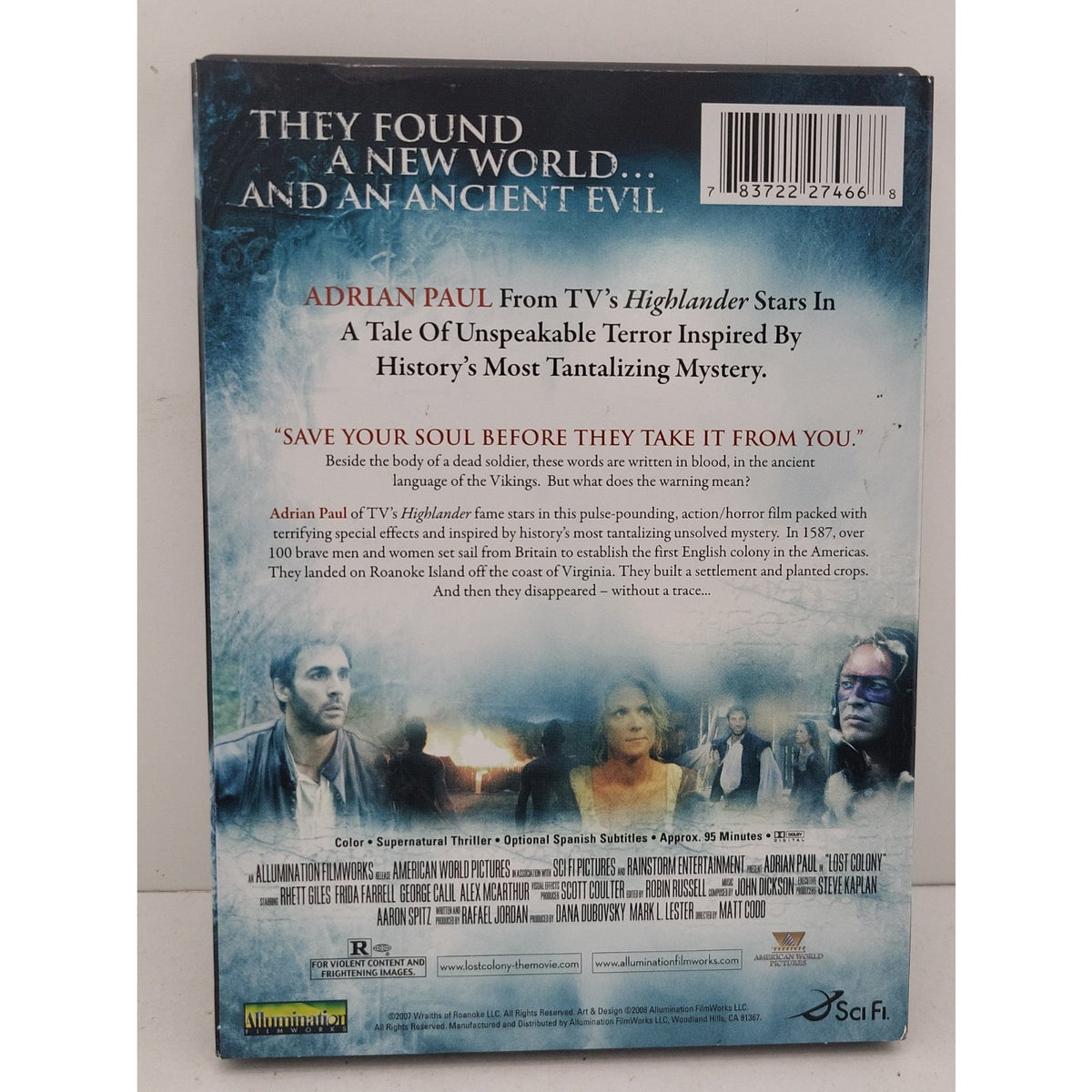 Lost Colony - The Legend Of Roanoke (DVD, 2008)