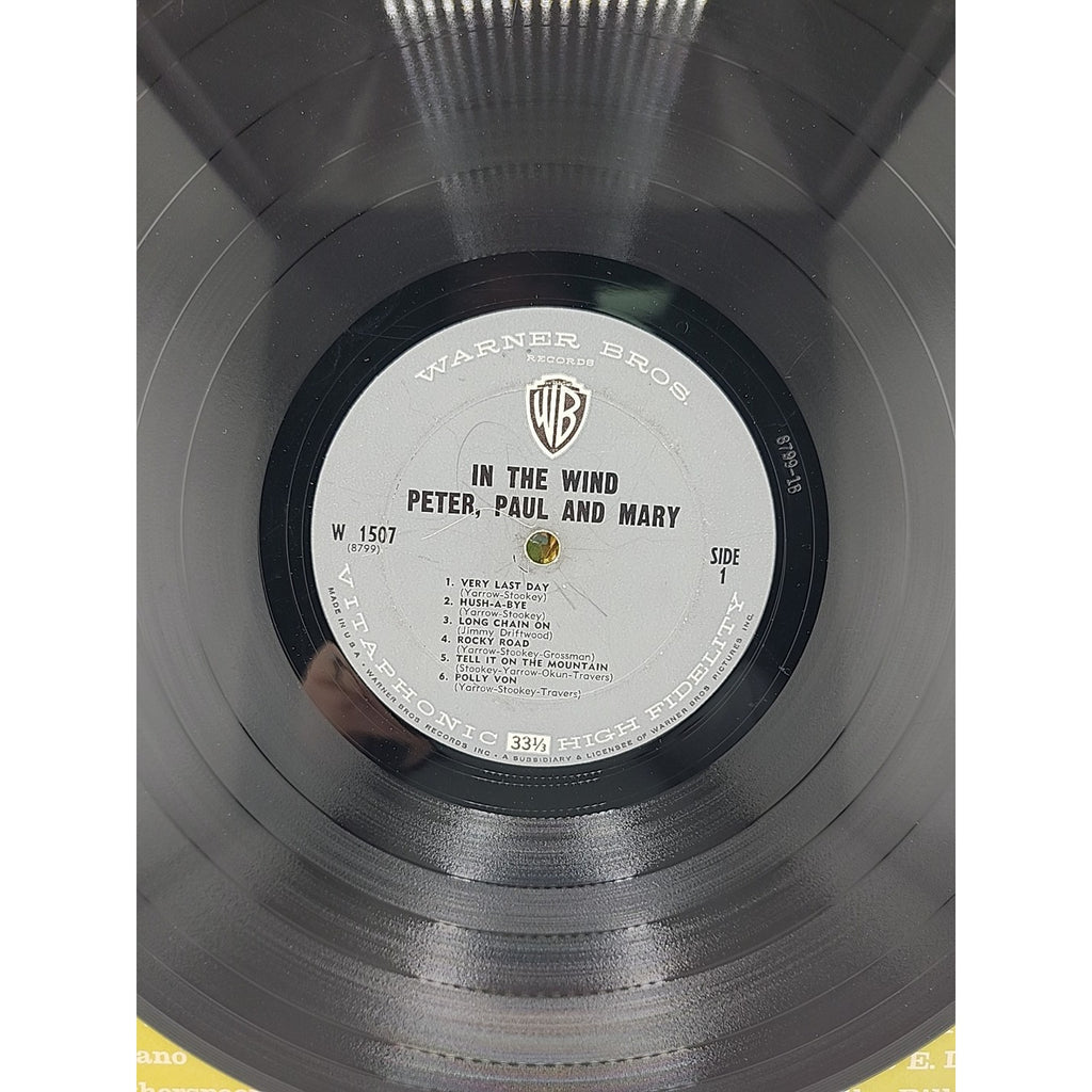 Peter Paul and Mary - In the Wind Vinyl LP Record Album 1963 Warner Bros. W1507