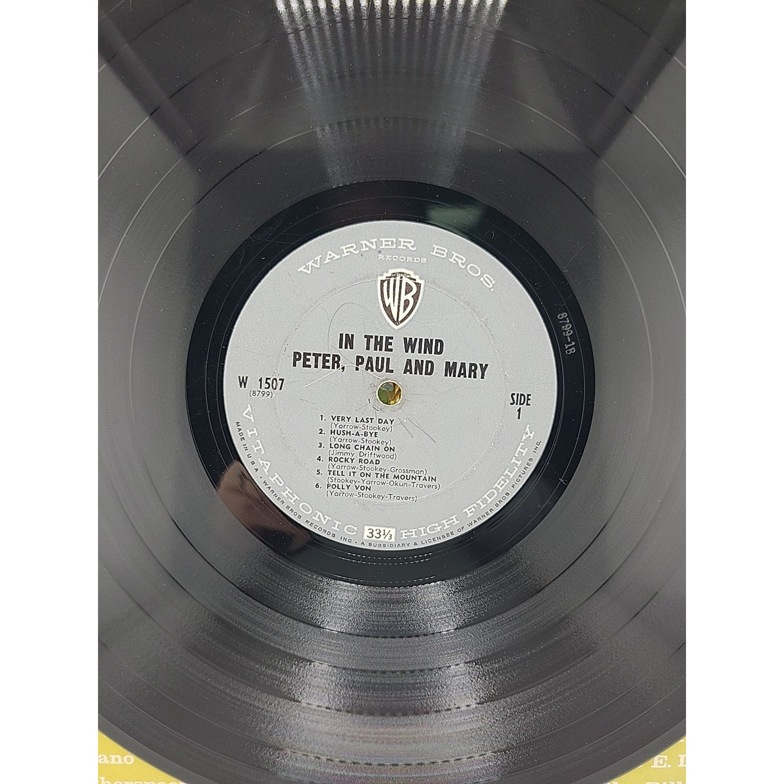Peter Paul and Mary - In the Wind Vinyl LP Record Album 1963 Warner Bros. W1507